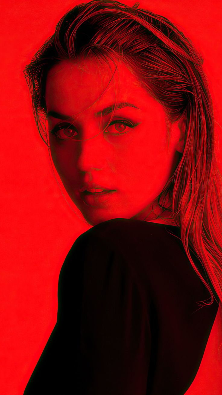 Ana de Armas Red Filter Photohoot 4K