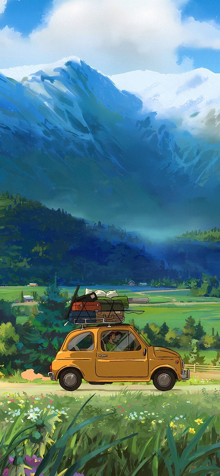 mobile wallpaper, car, anime. Thư viện