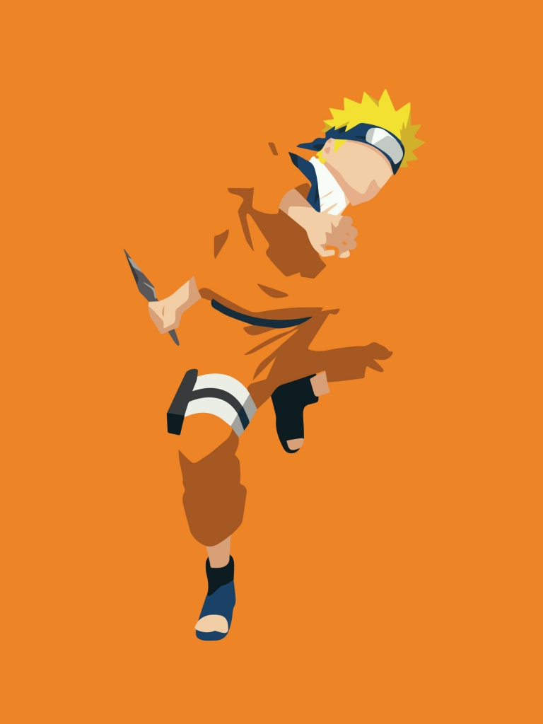 Naruto Uzumaki Wallpaper 4K, Minimalist