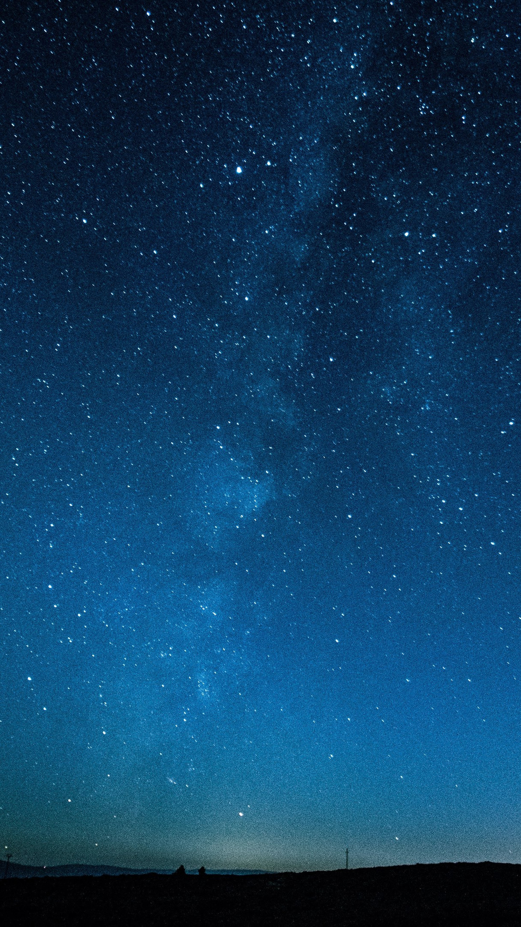 Night Sky Stars Horizon 4K Wallpaper