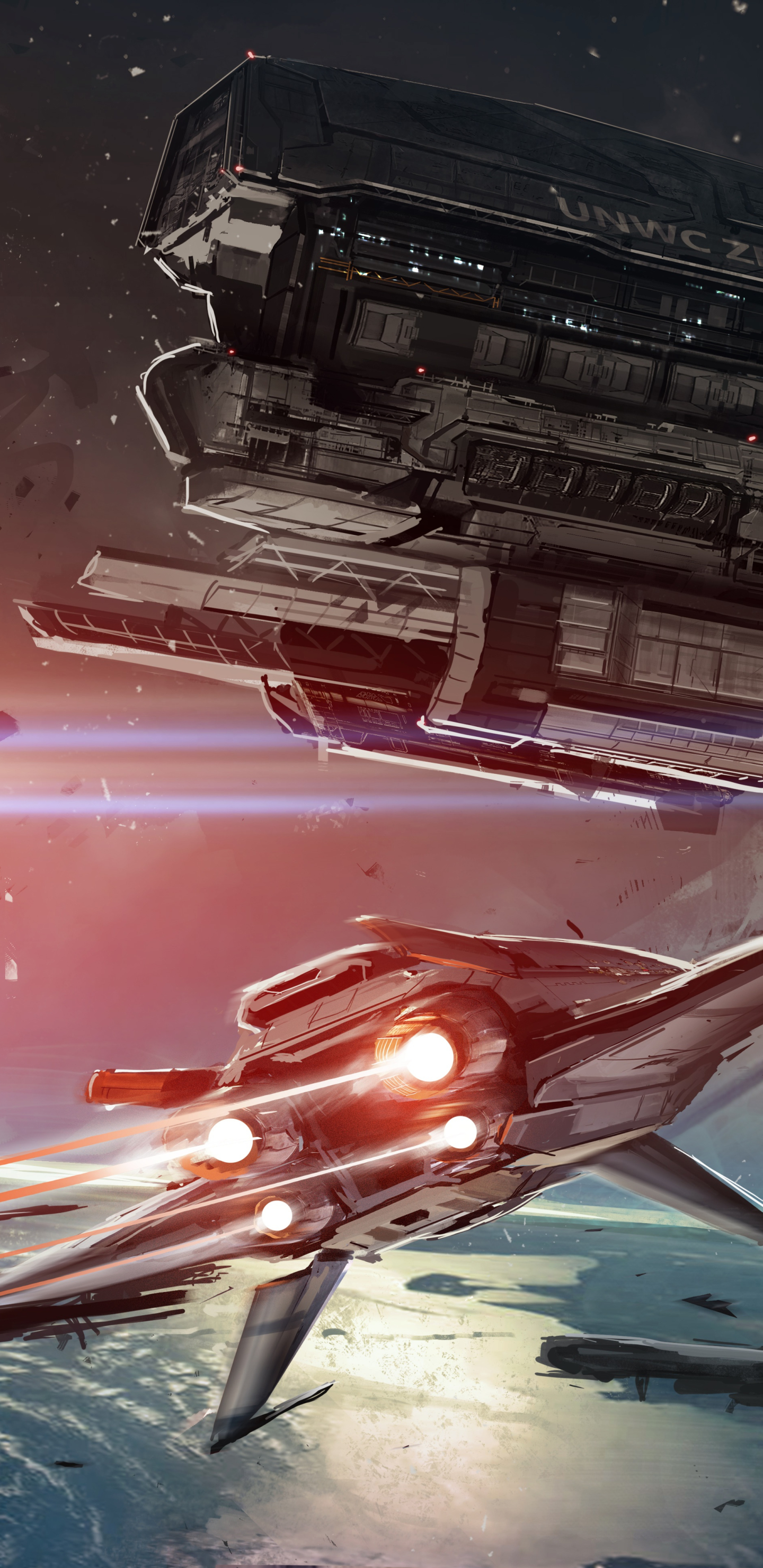 Download Sci Fi Spaceship Phone Wallpaper