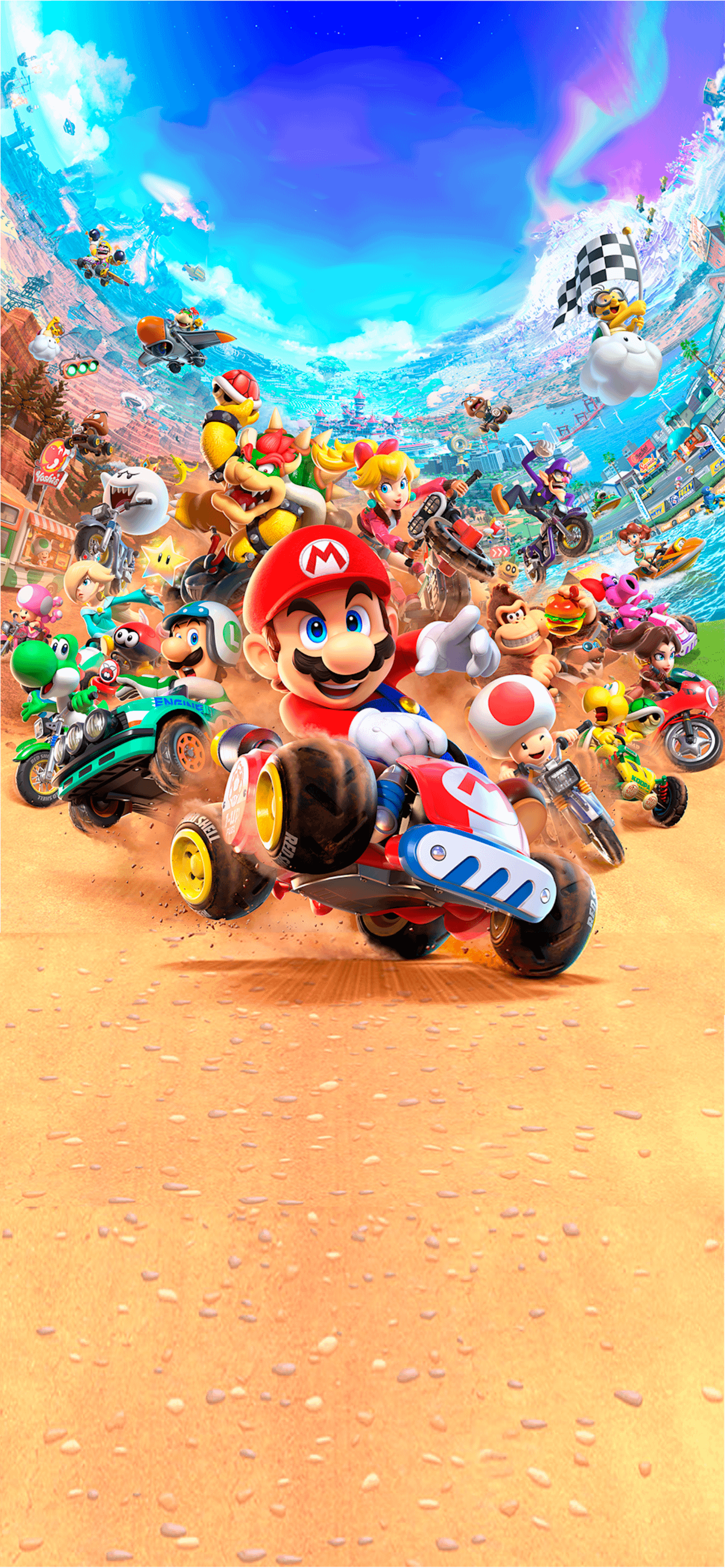 Mario Kart World Wallpaper, r