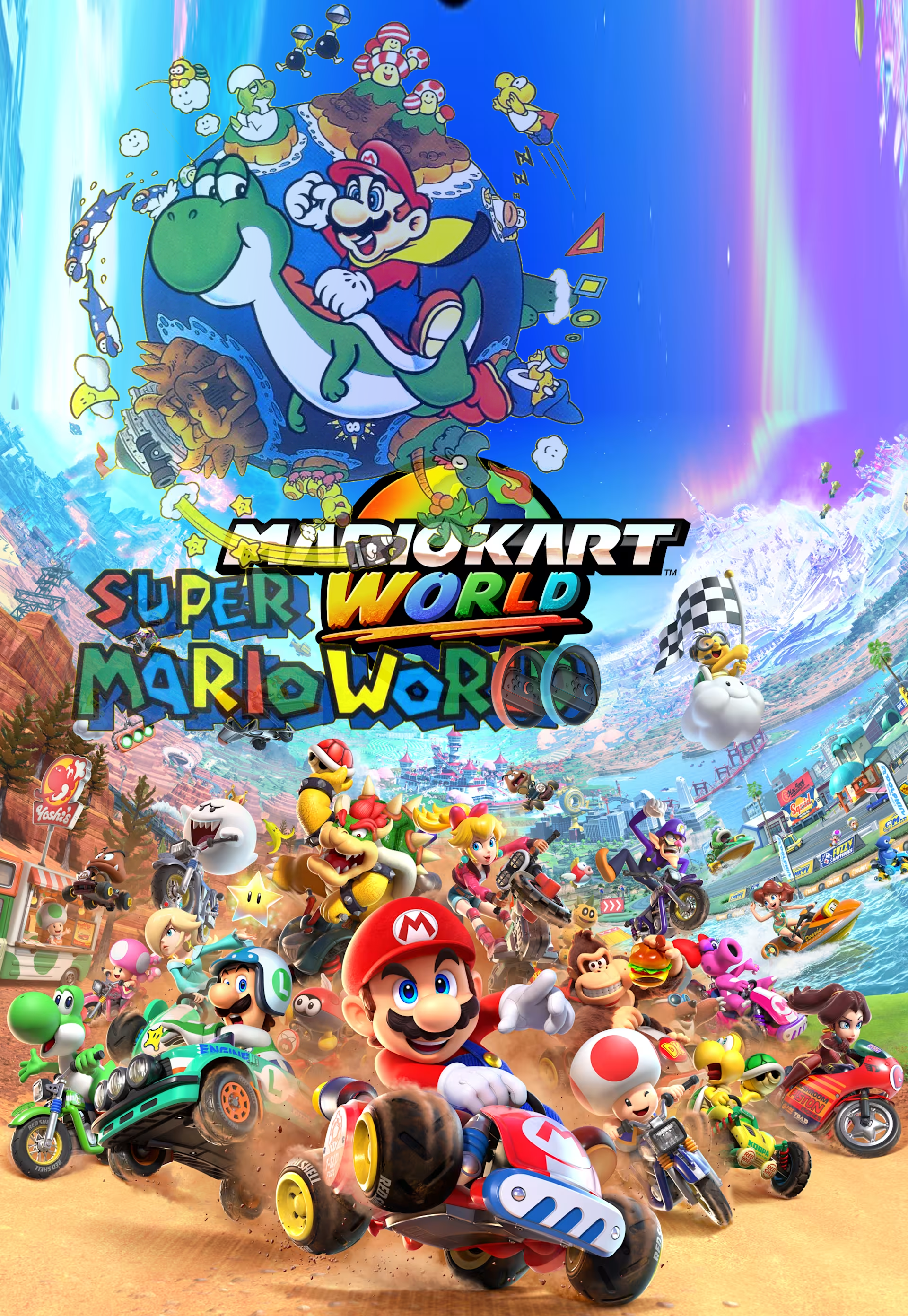 Colors = Mario Kart World logo