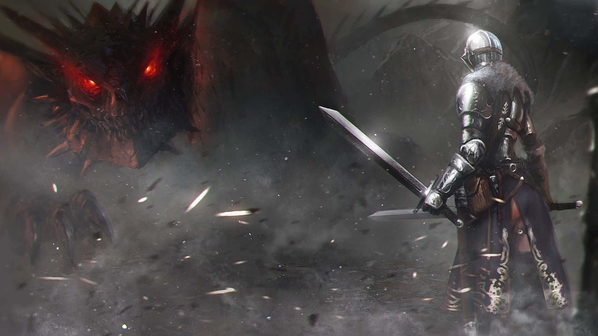 Brave Knight Riding Into the Sunset