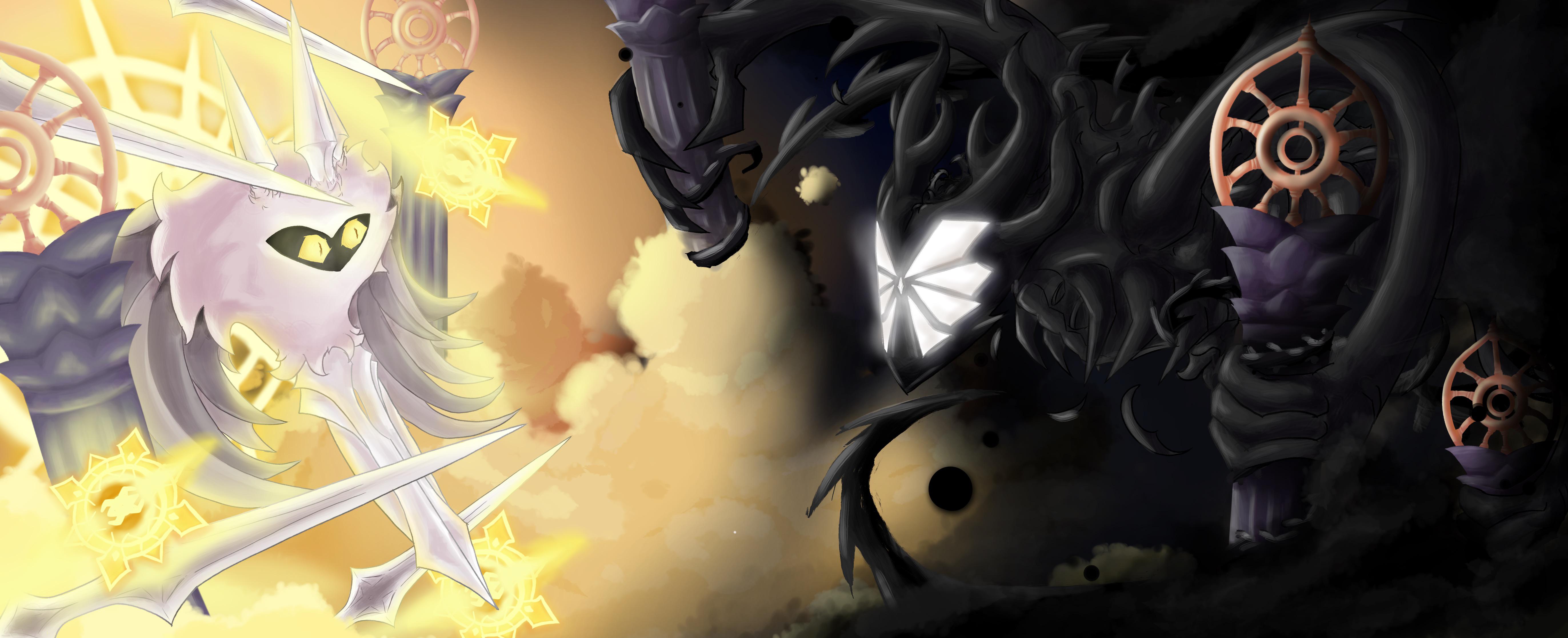 I drew a hollow knight wallpaper for my