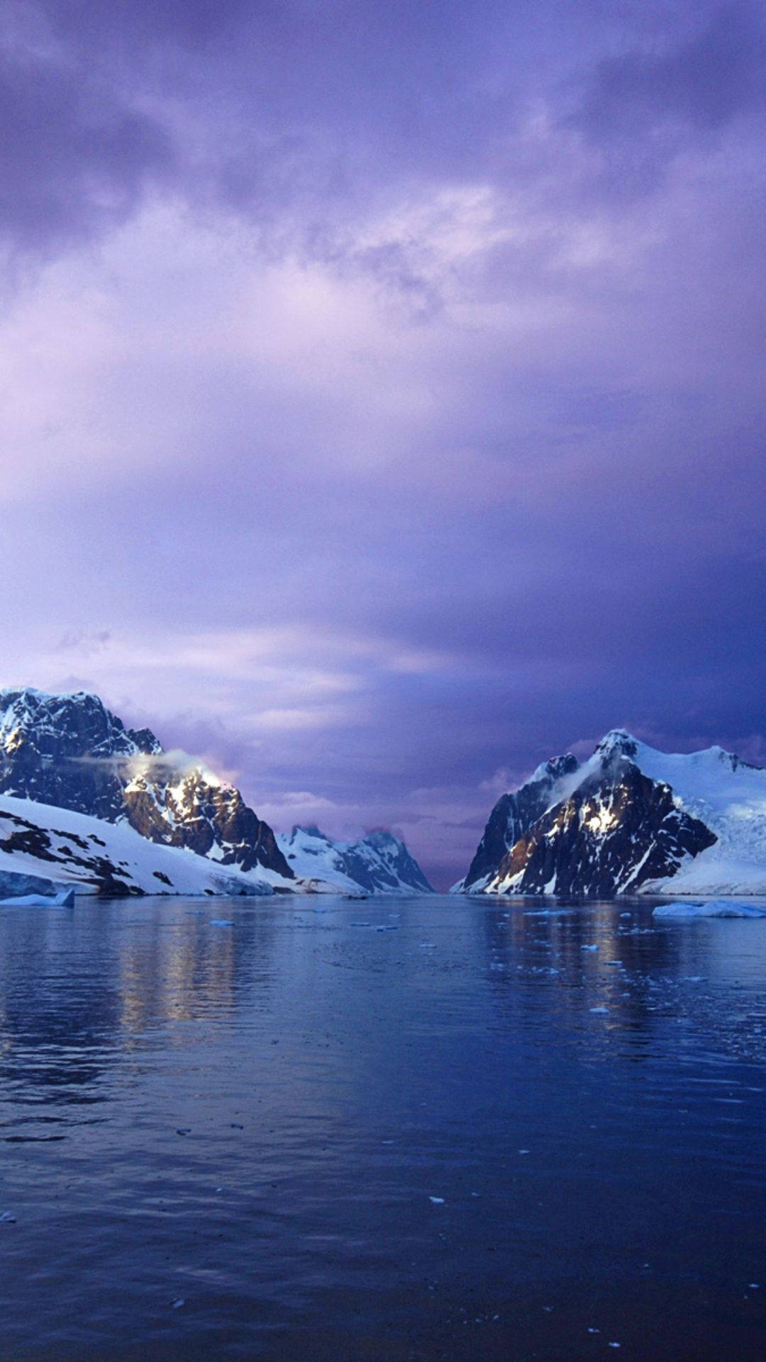 Antarctica Two Facing Mountains