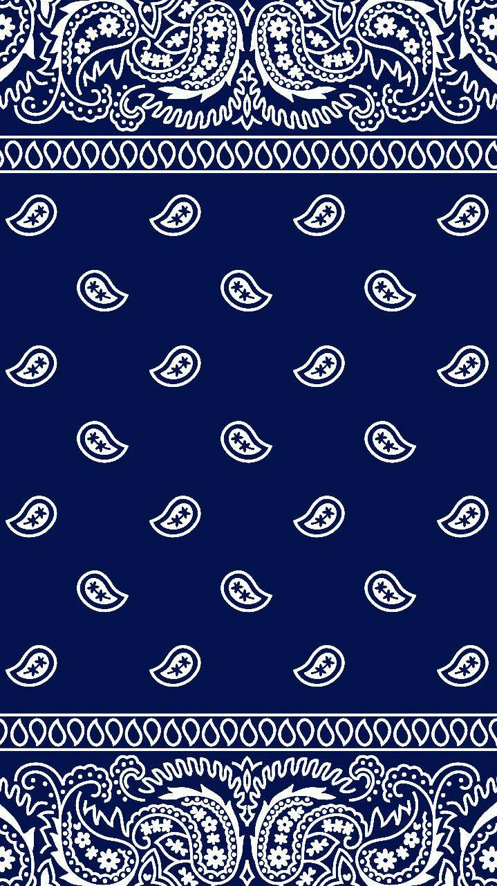 Vibrant Blue Bandana With Unique