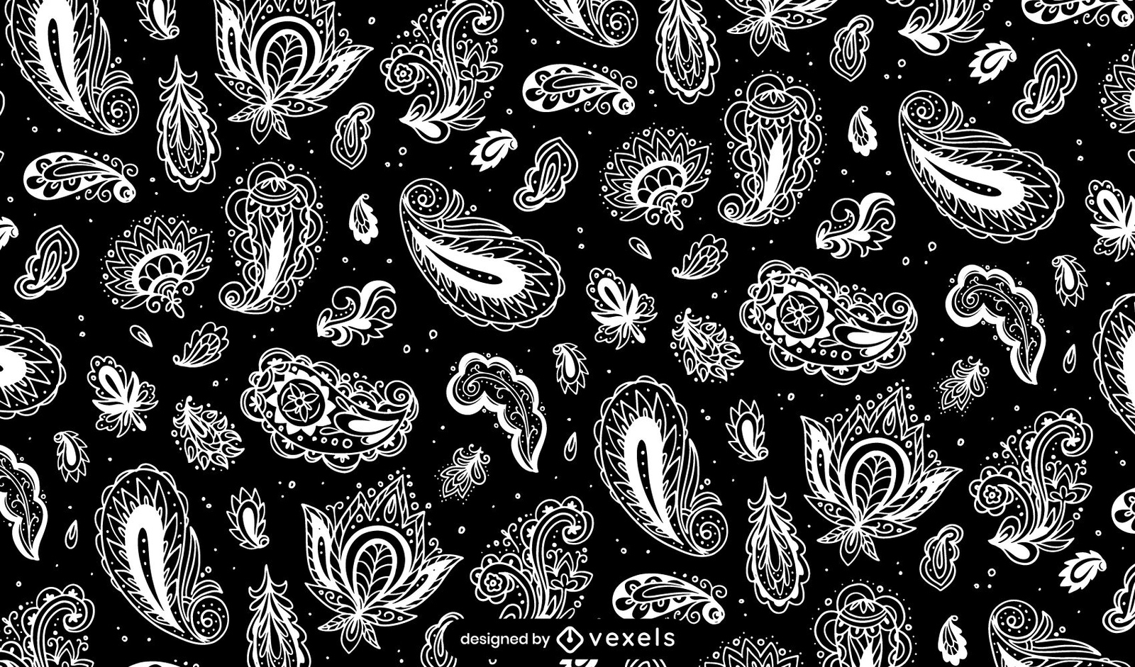Paisley Bandana Pattern Design Vector