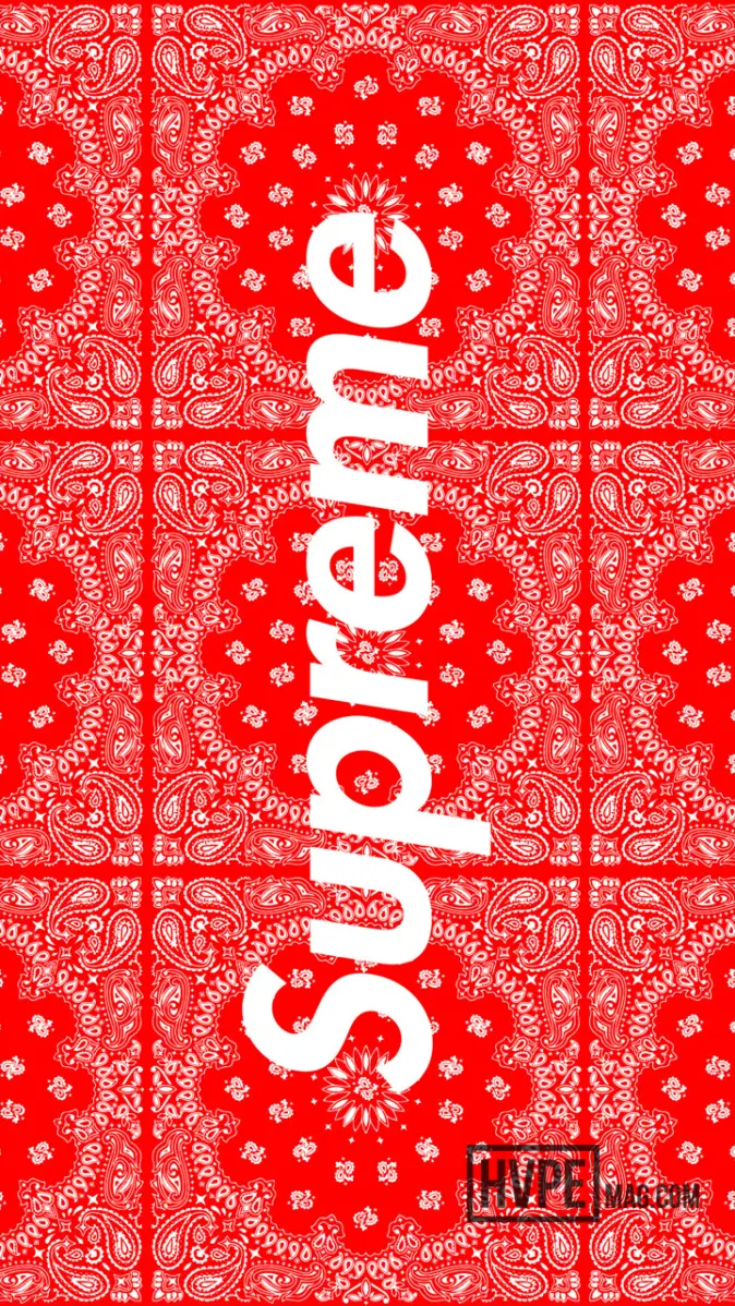 Supreme bandana wallpaper