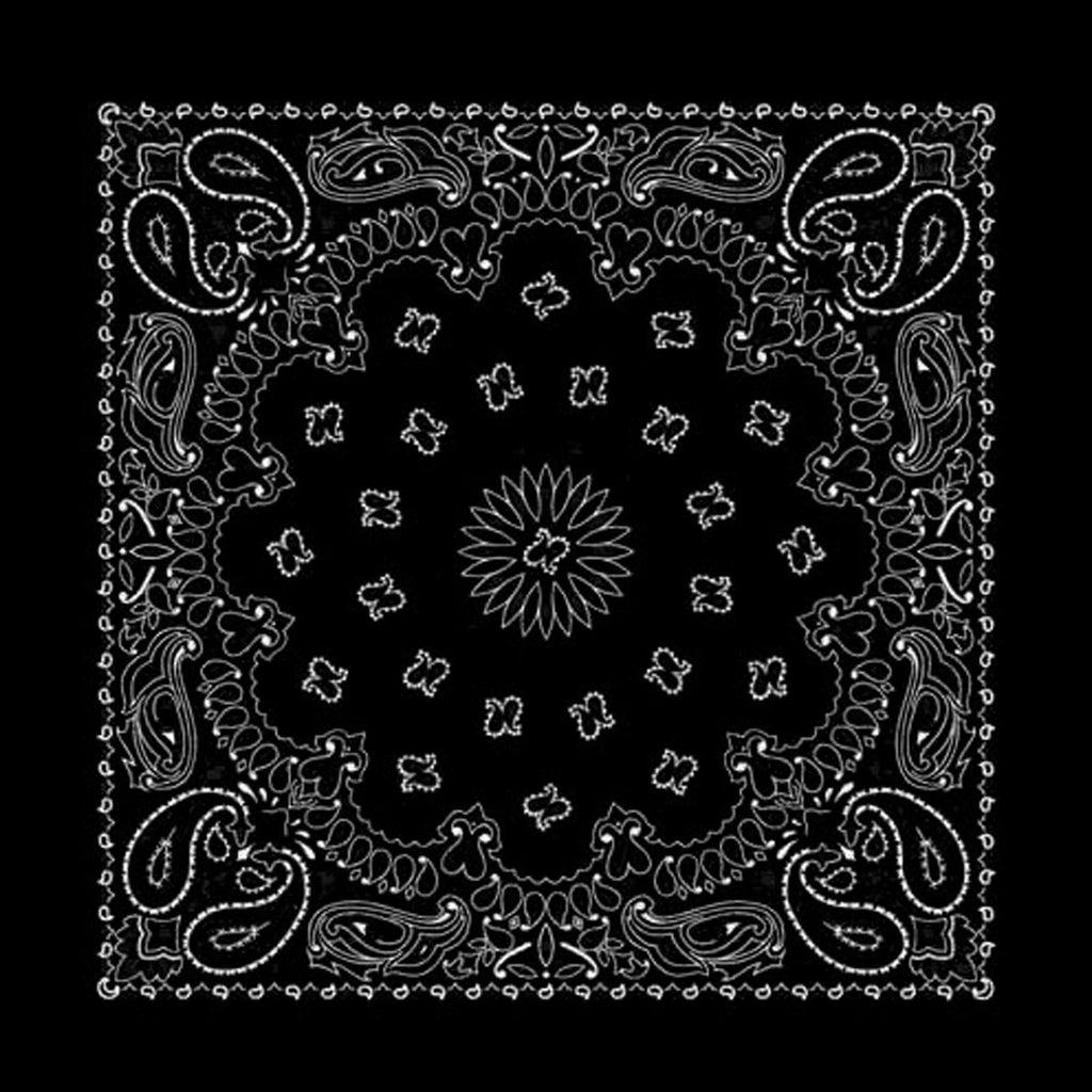 Rockmount Paisley Cotton Bandana Black