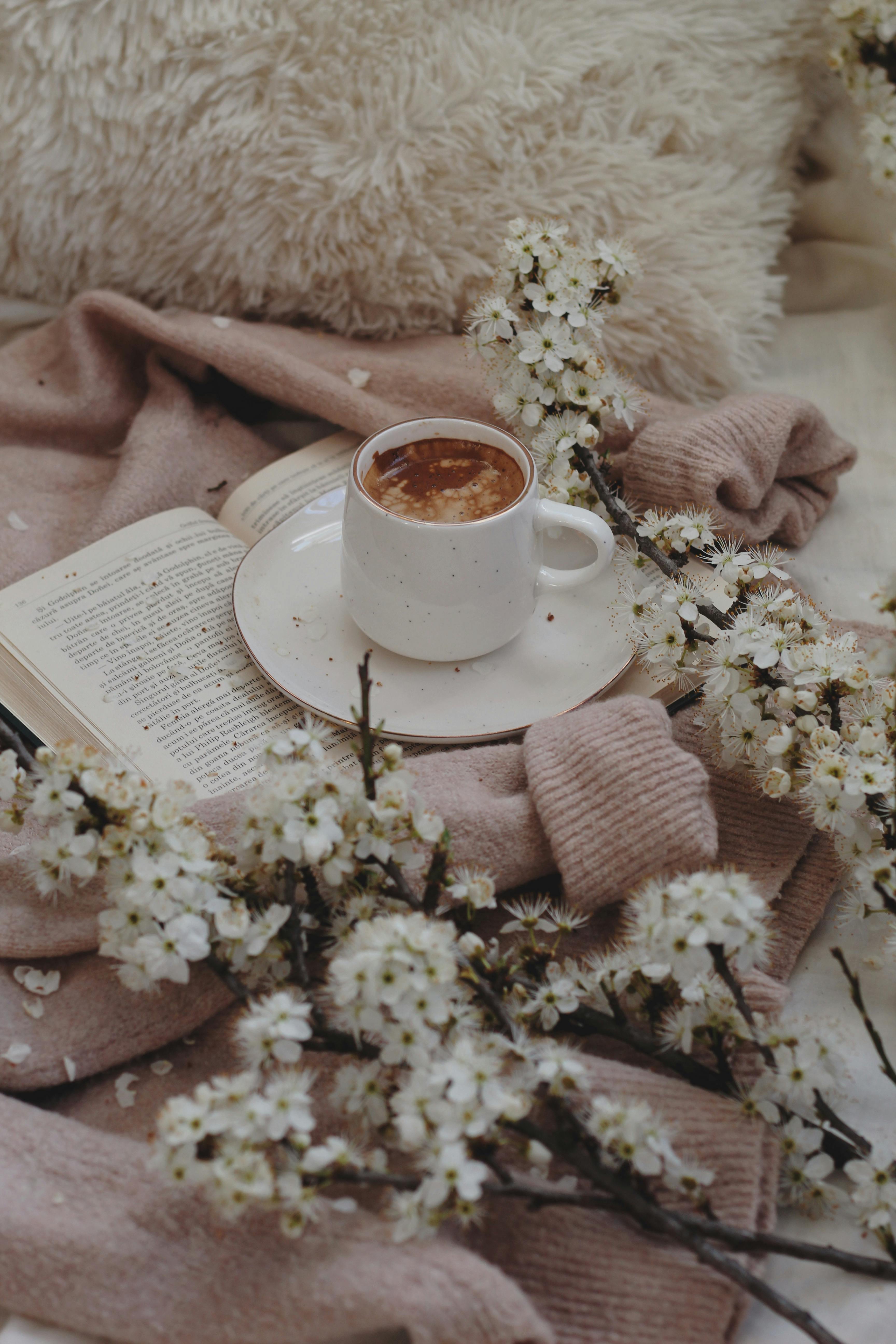 Flowers, Coffee and Book · Free