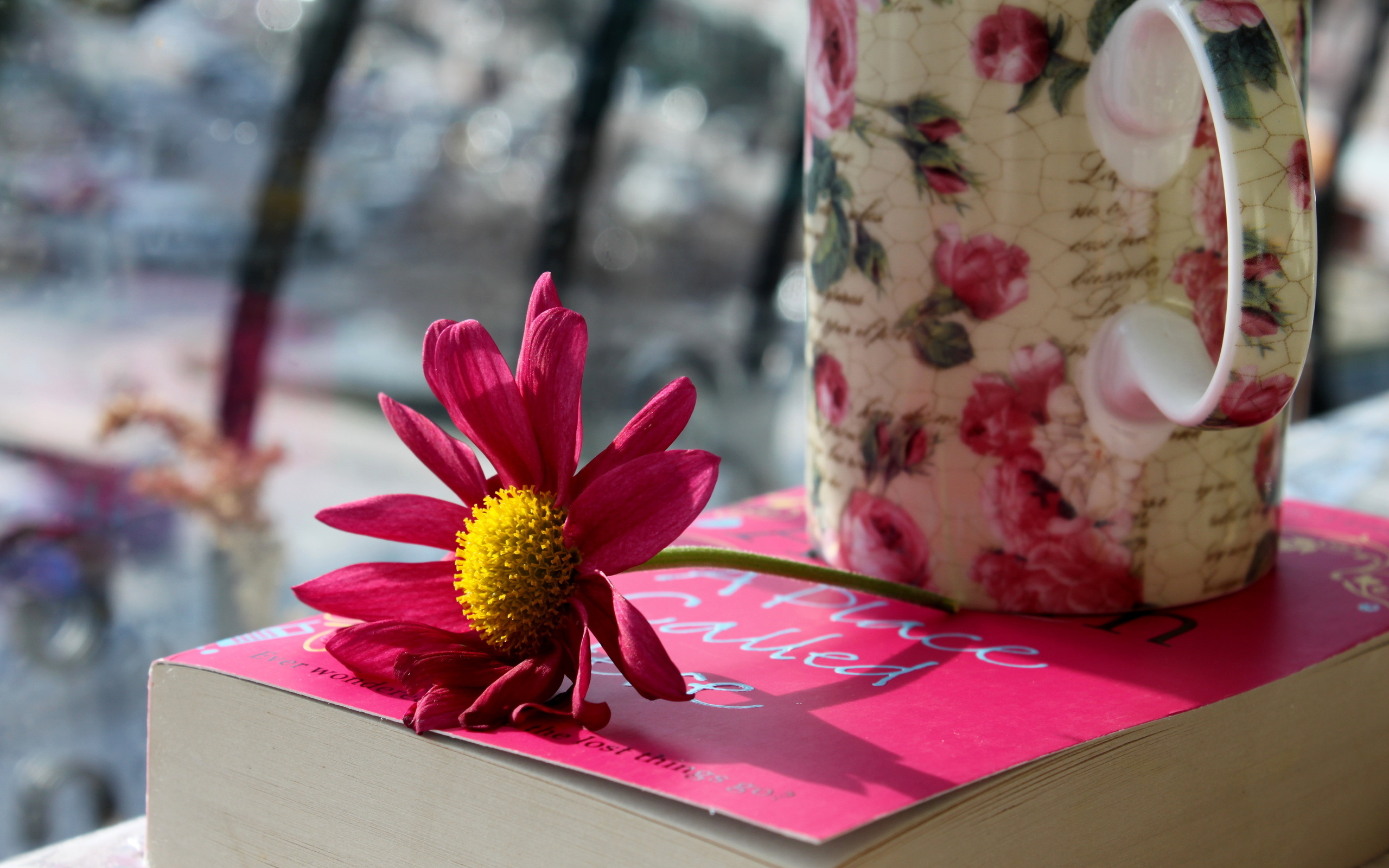 Desktop Wallpaper flower Mug Book