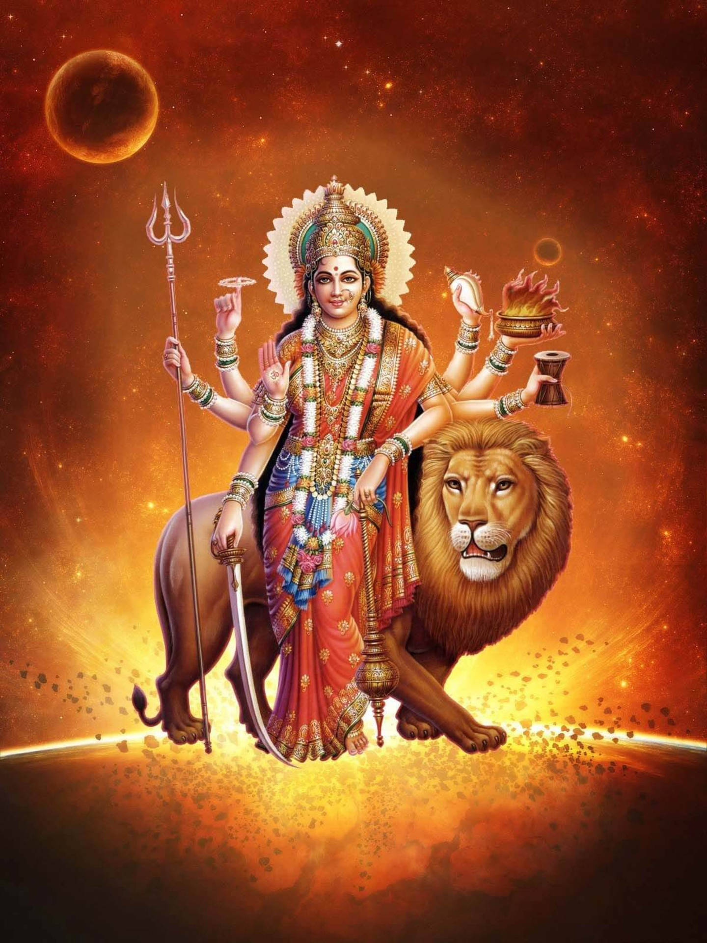 Hindu Goddess In Shakti Godhead