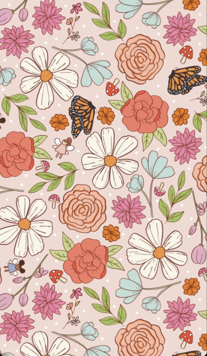 Floral and Butterfly Wallpaper for Home