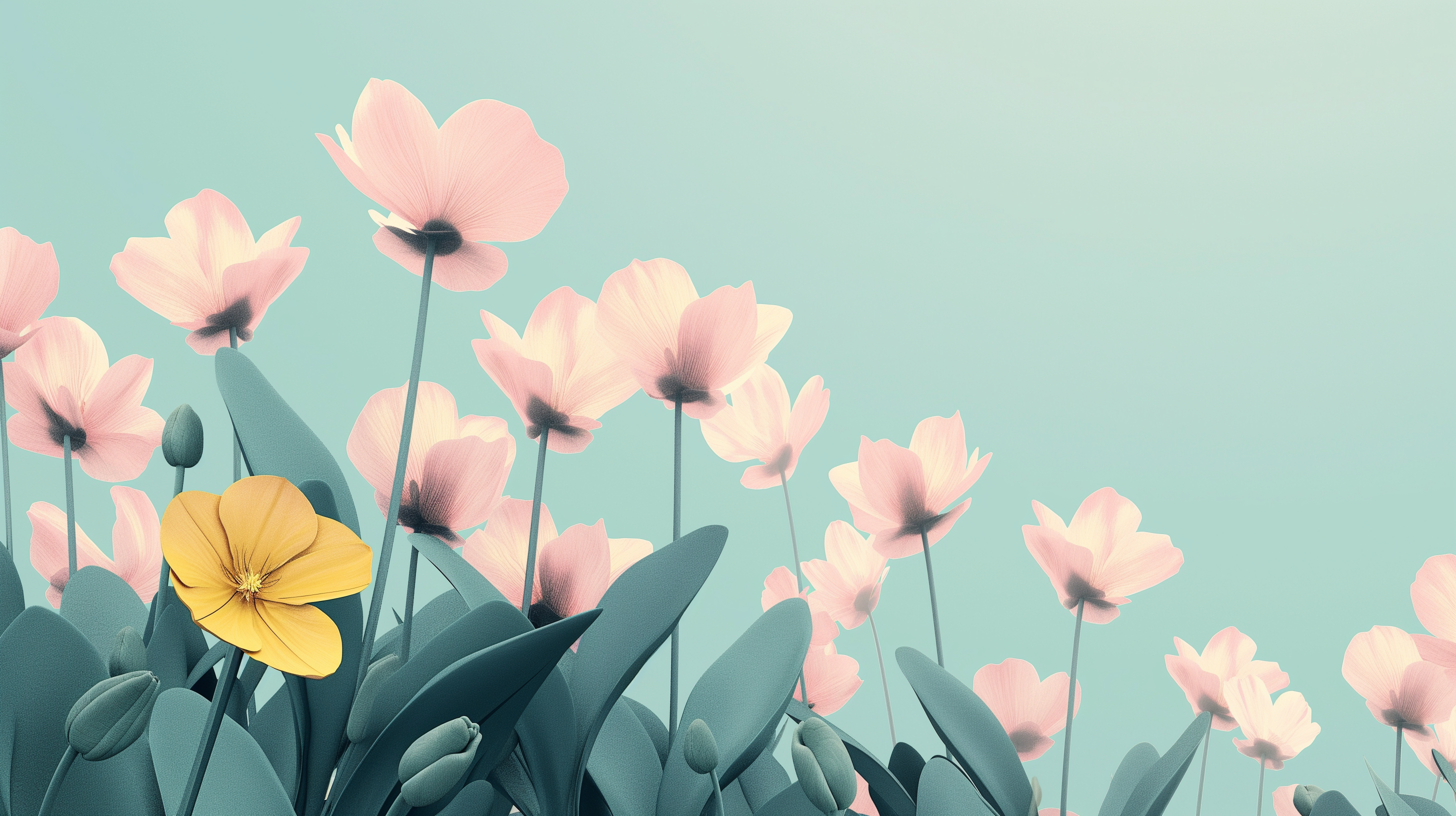 Pastel Floral Paradise HD Wallpaper