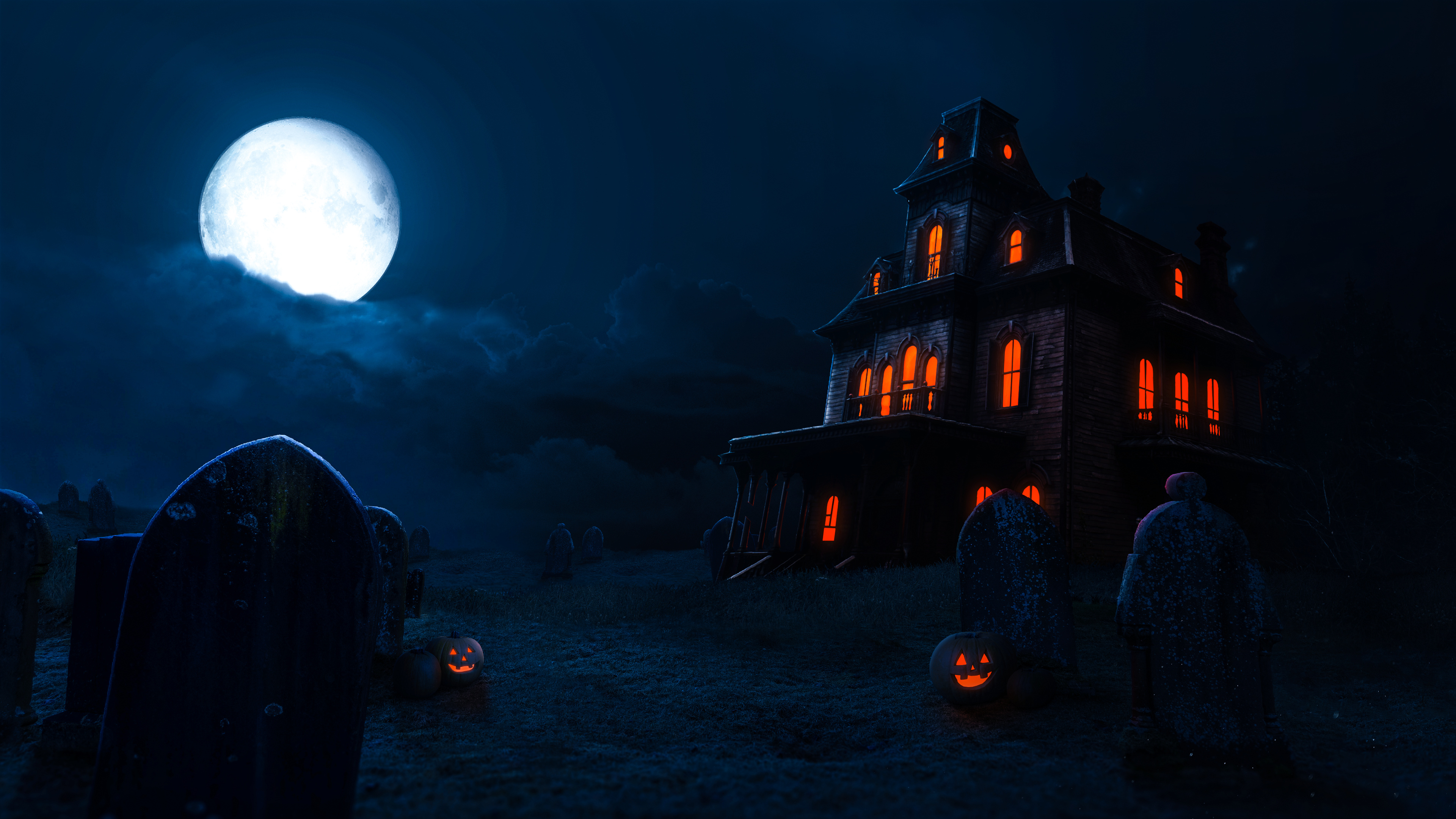 Halloween Haunted House Wallpaper 21
