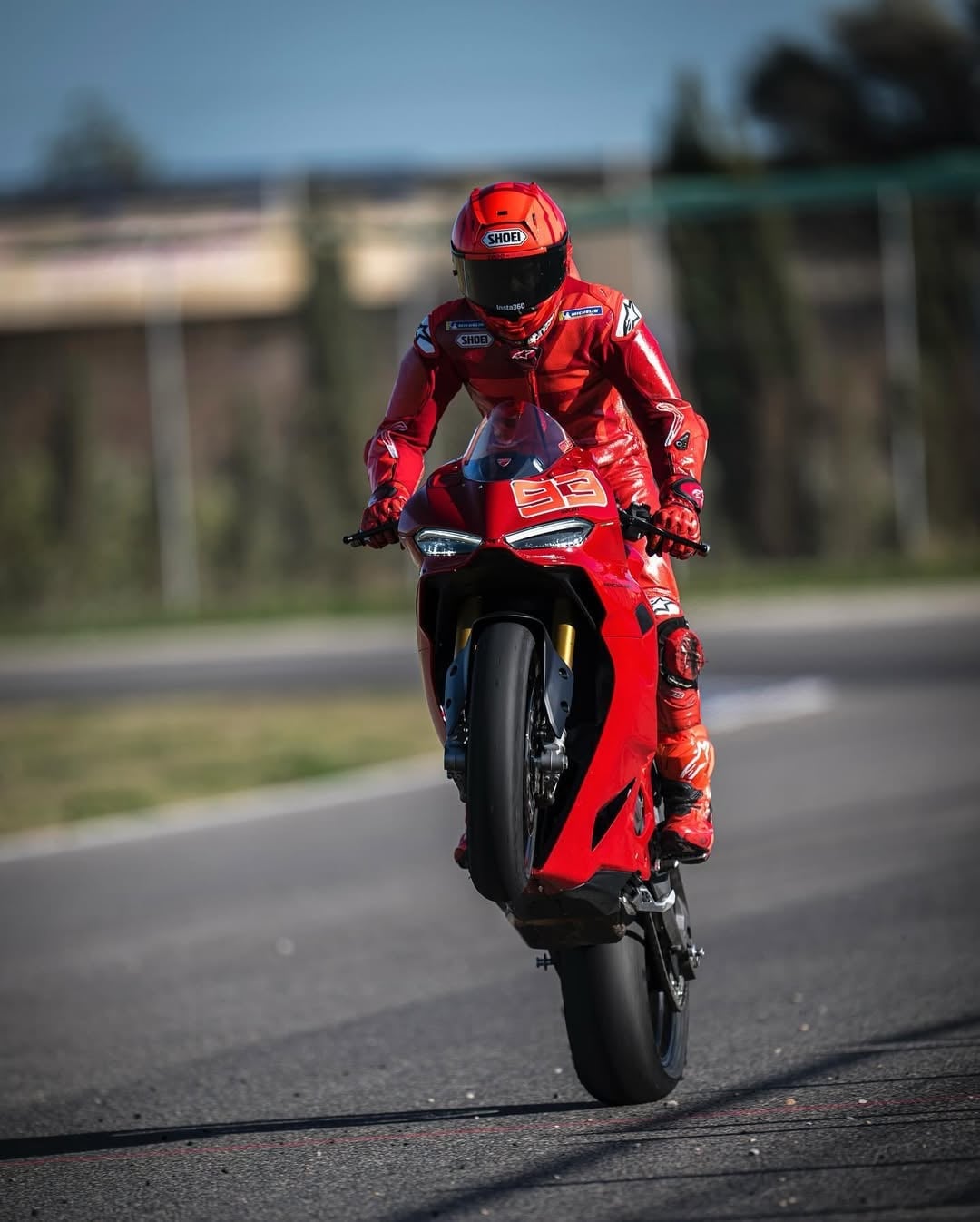 Marc Marquez on the Panigale V2 2025