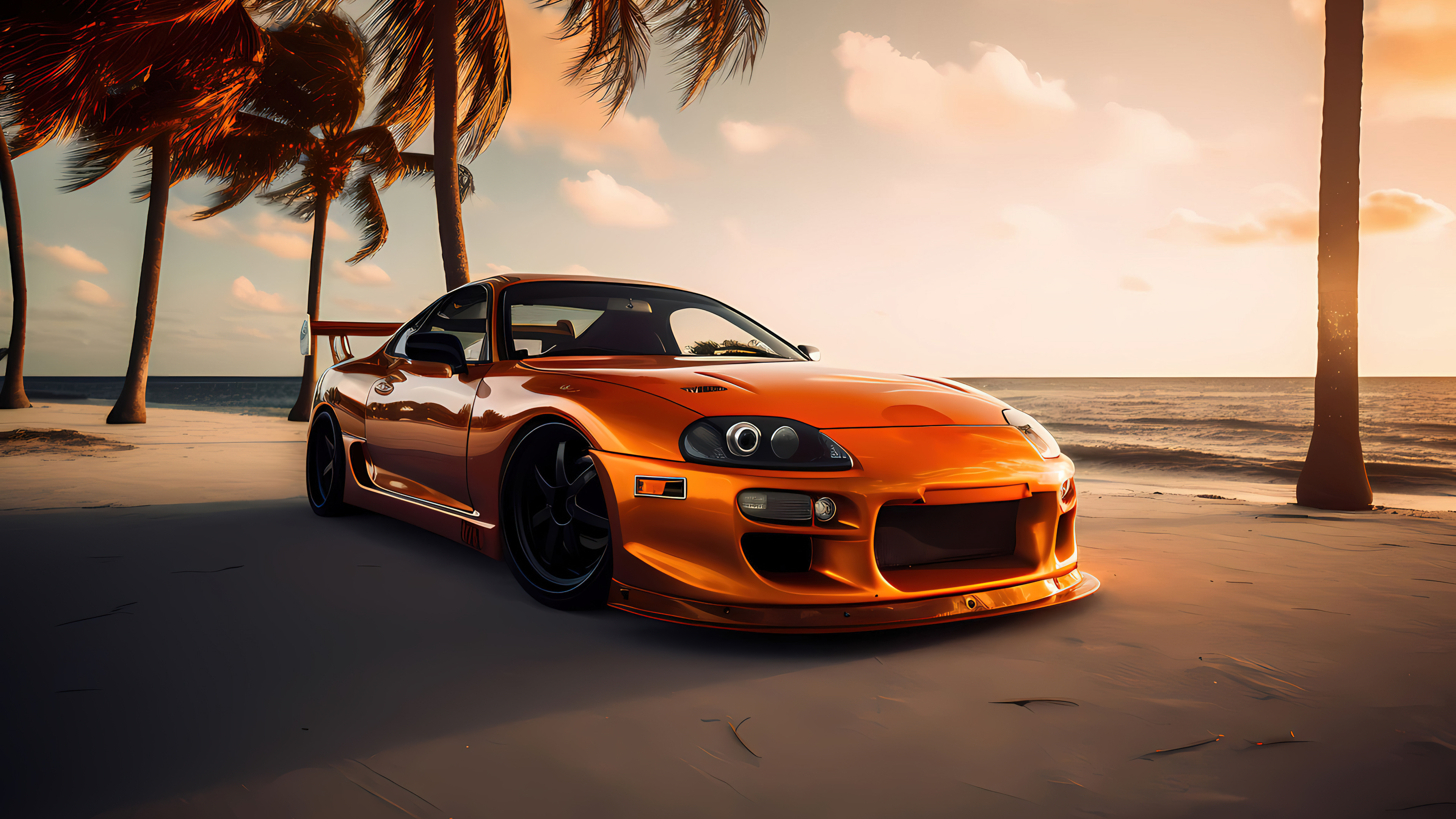 Toyota Supra Mk4 Wallpaper 4K, AI art