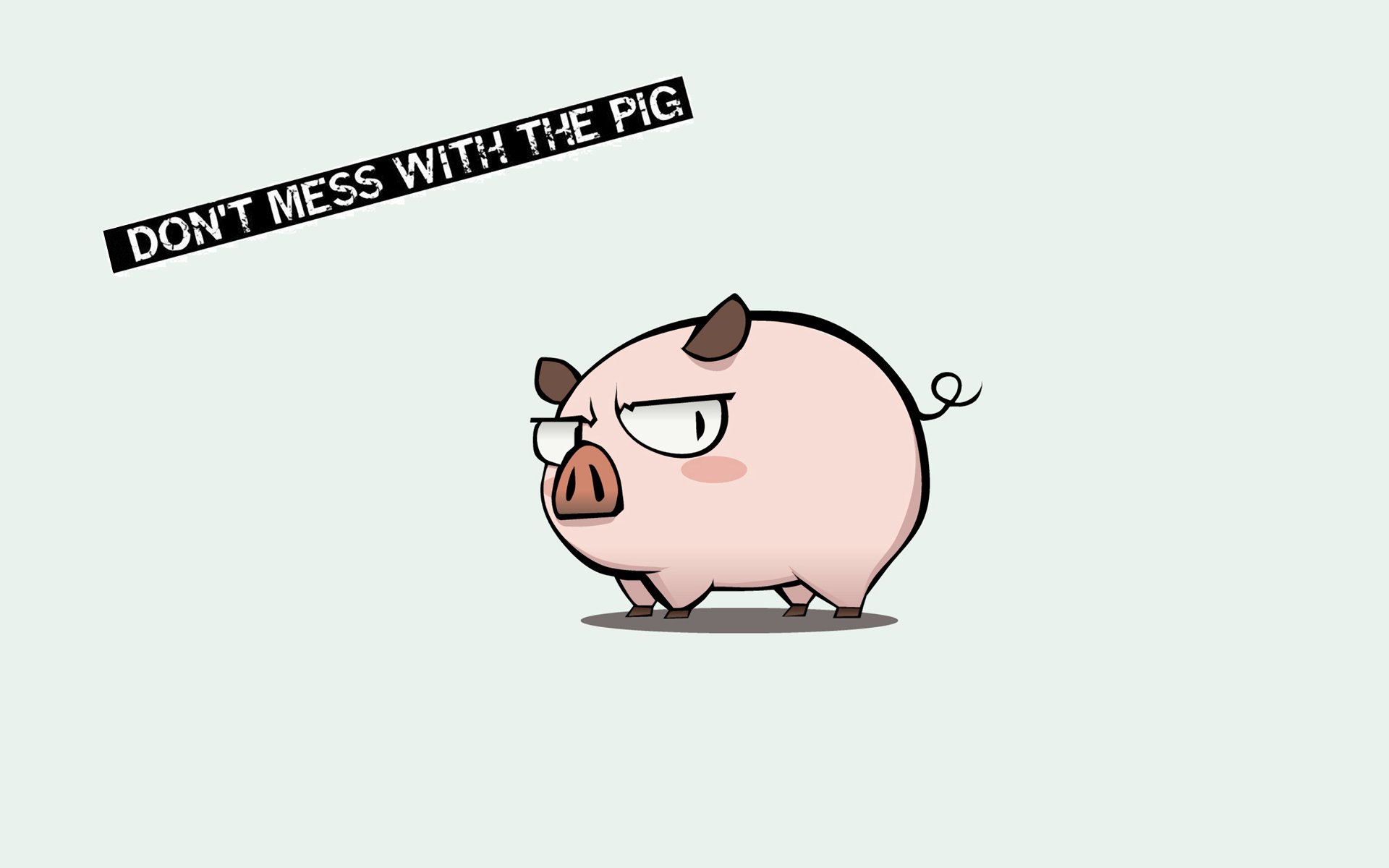 Funny Animal Pig Cartoon Humor HD Wallpaper
