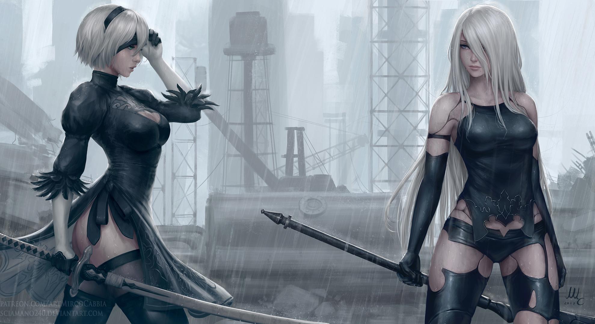 2B and A2 wallpaper
