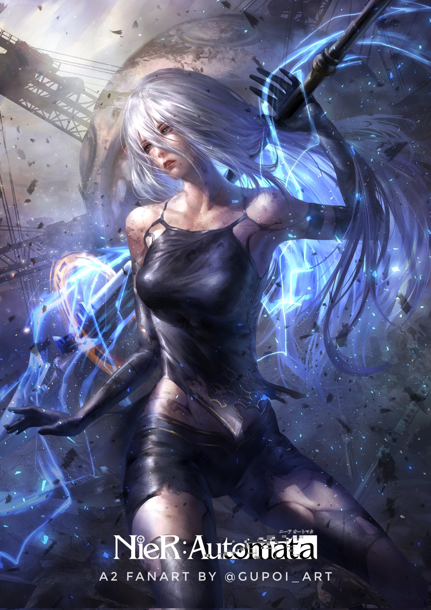 A2 from Nier Automata fanart