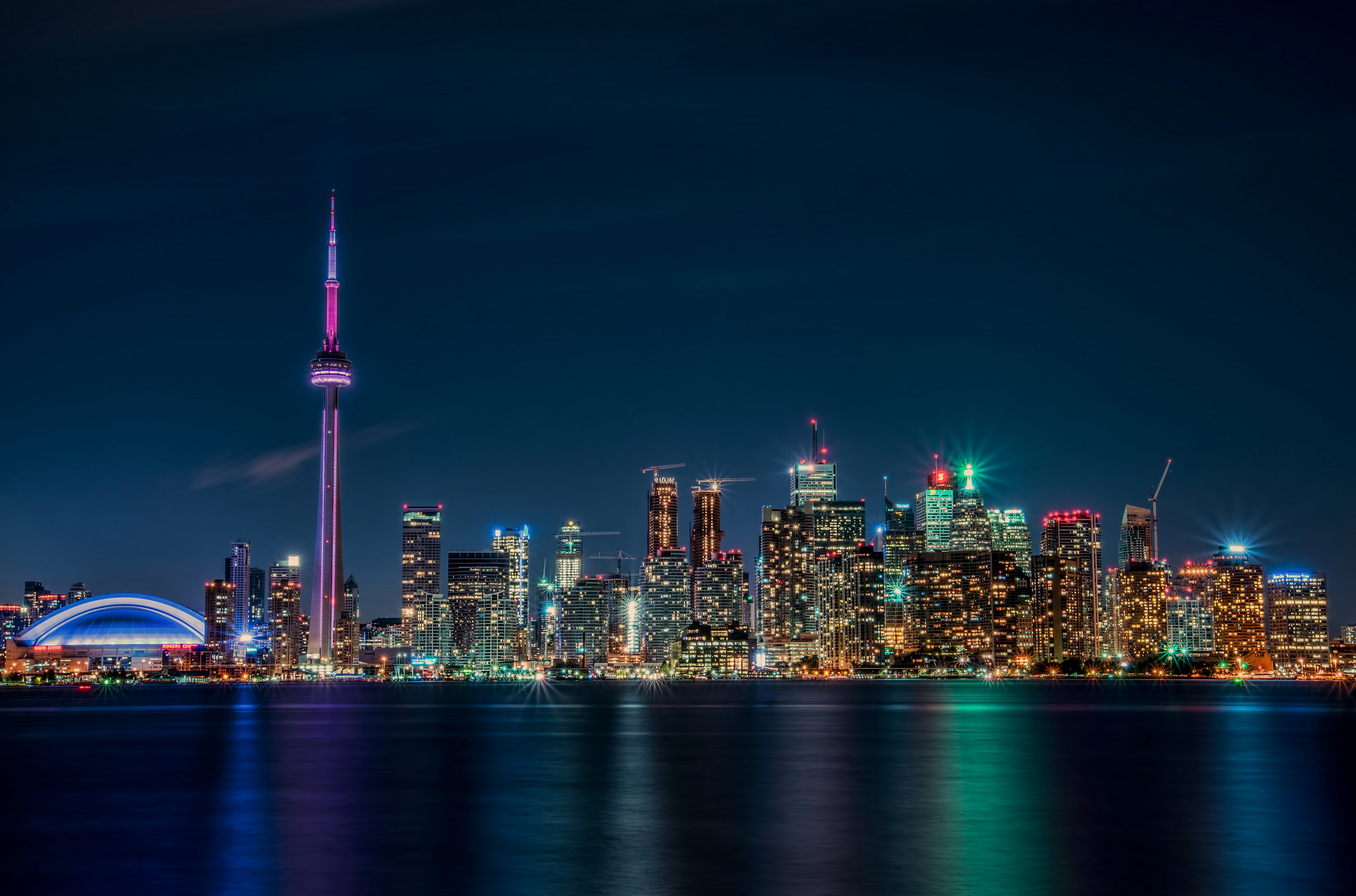 Wallpaper night, lights, Canada