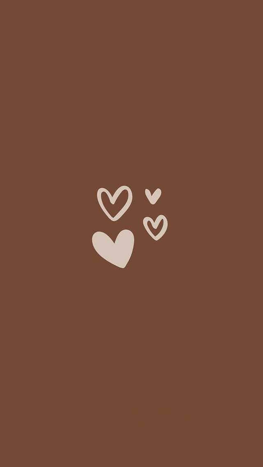 Adorable Brown Hearts Wallpaper