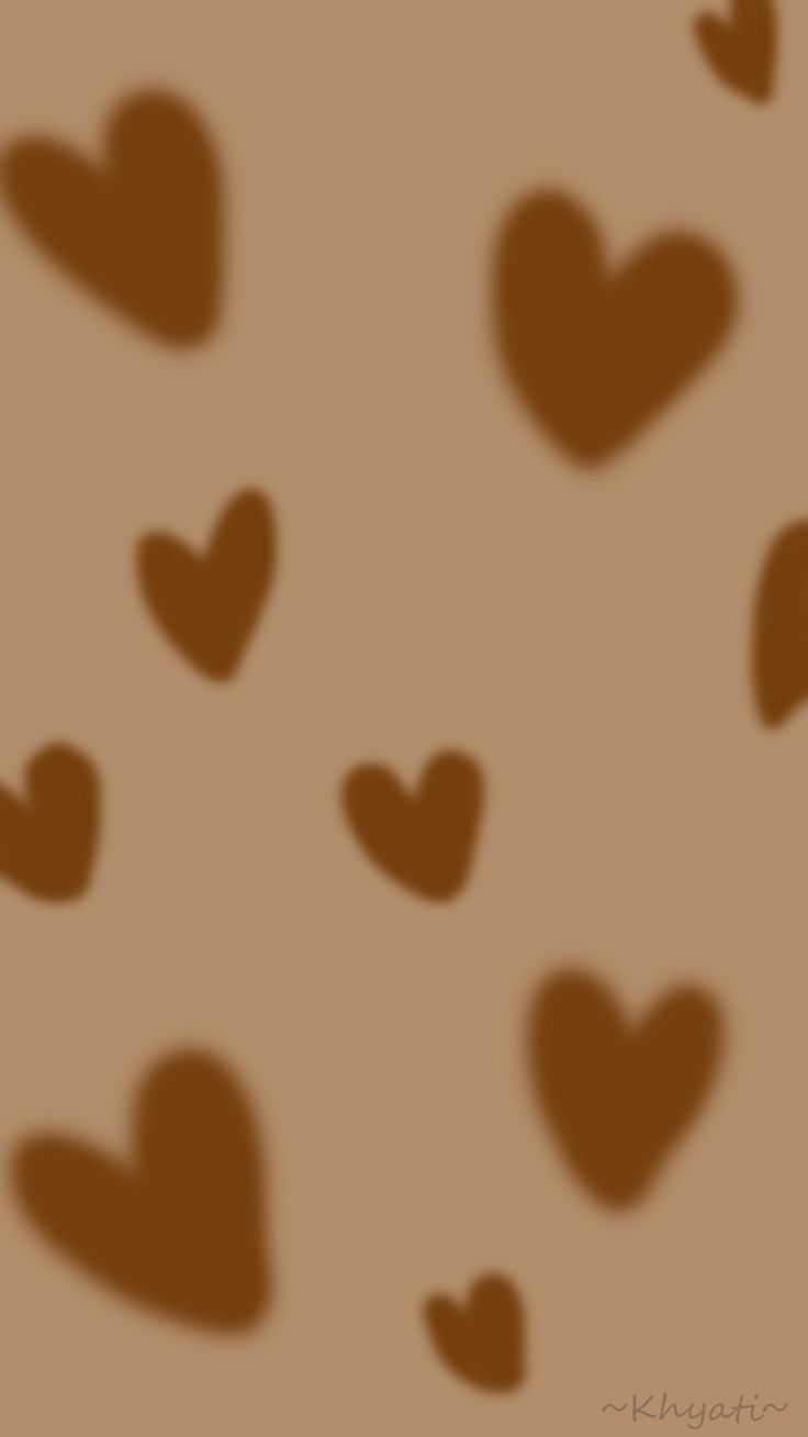 Brown heart wallpaper