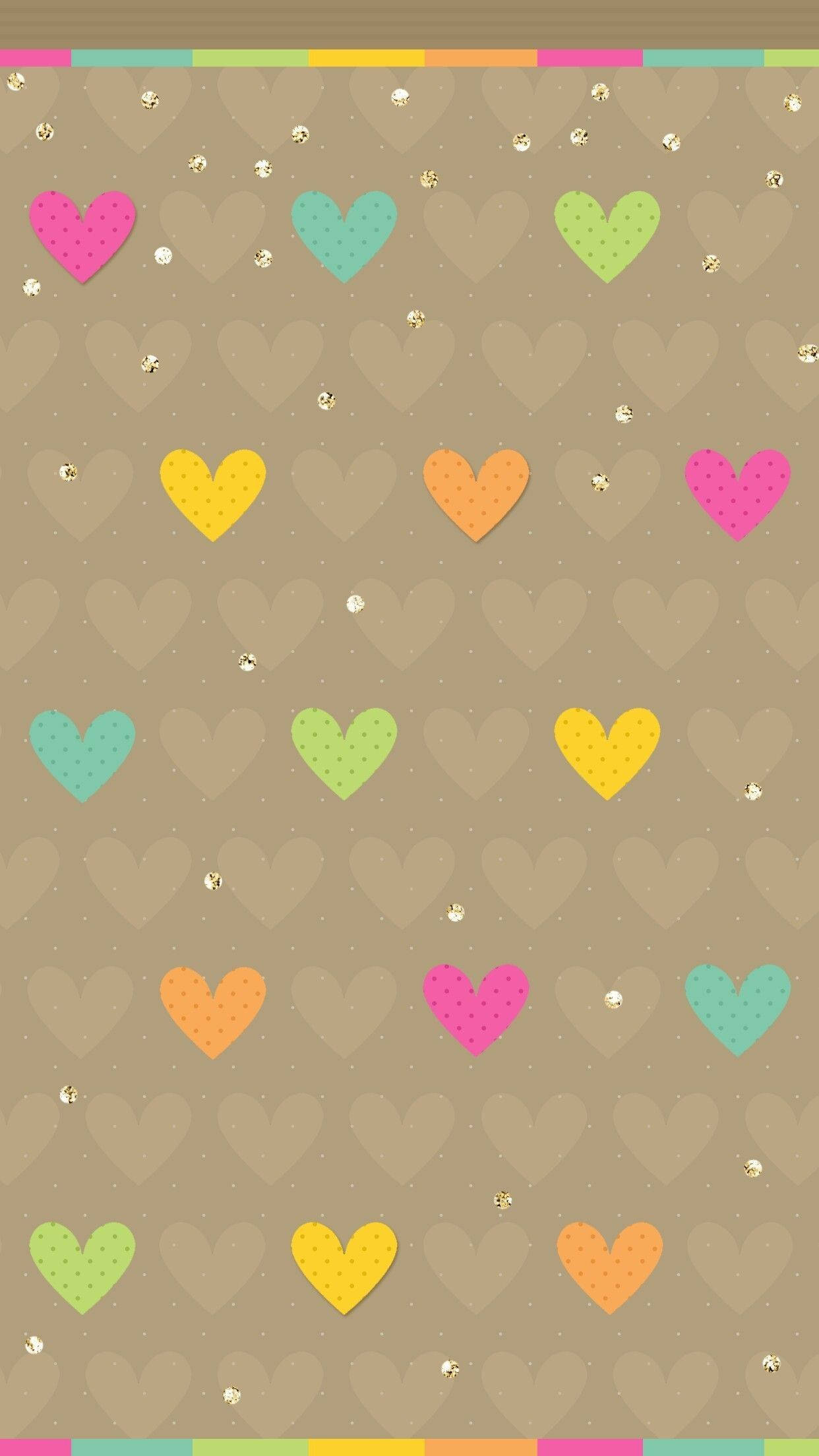 Brown Background For Heart iPhone