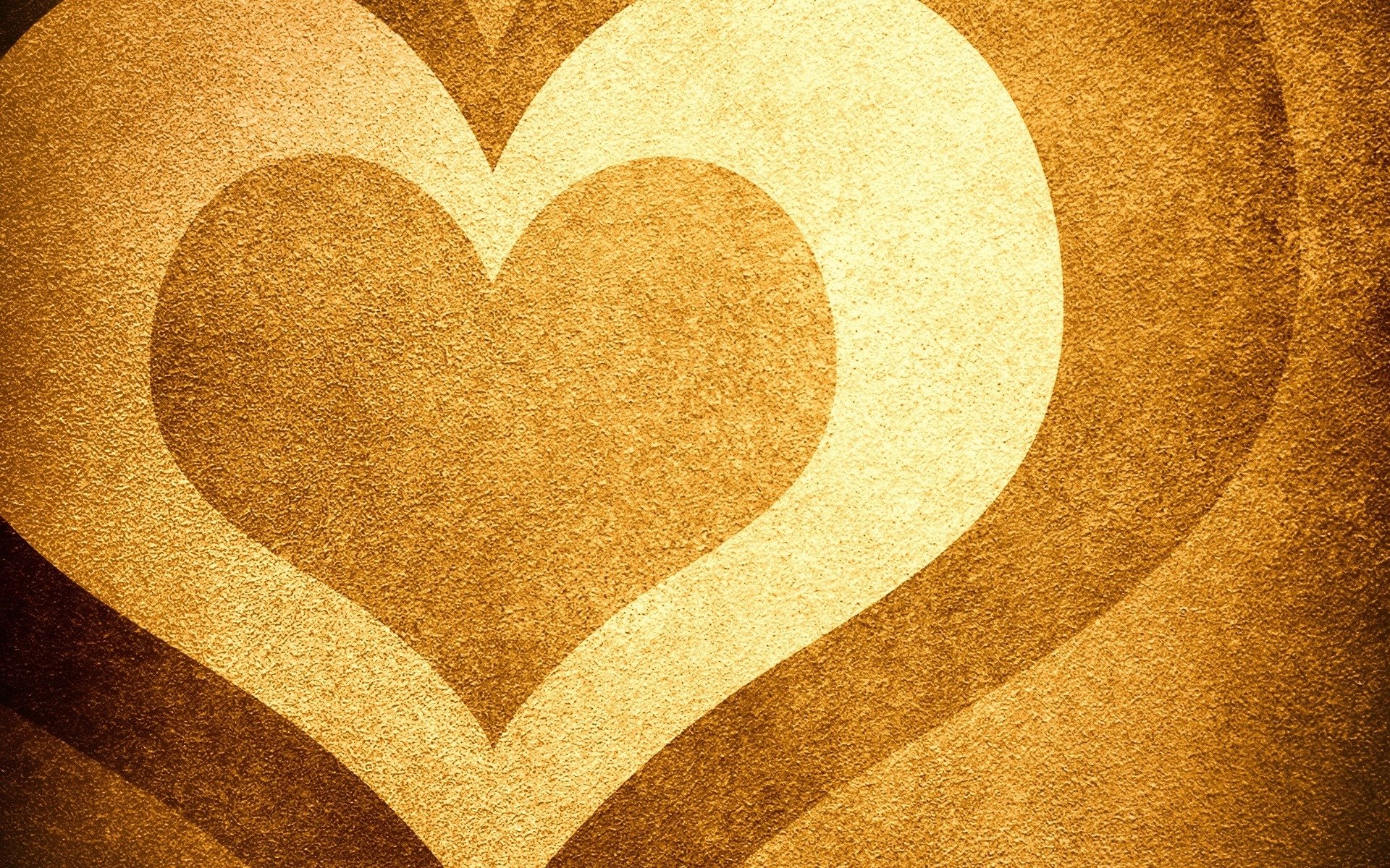 Brown Sand Artistic Heart HD Wallpaper