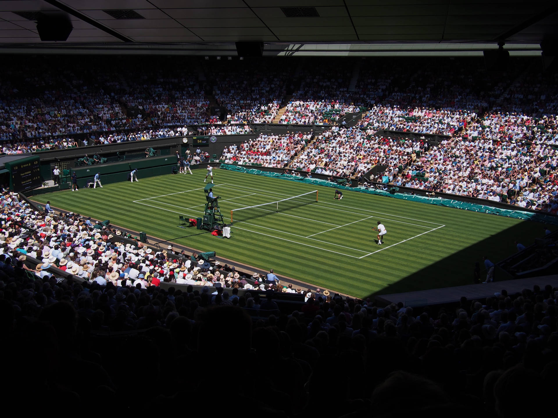 Iconic Wimbledon Tennis Court Wallpaper