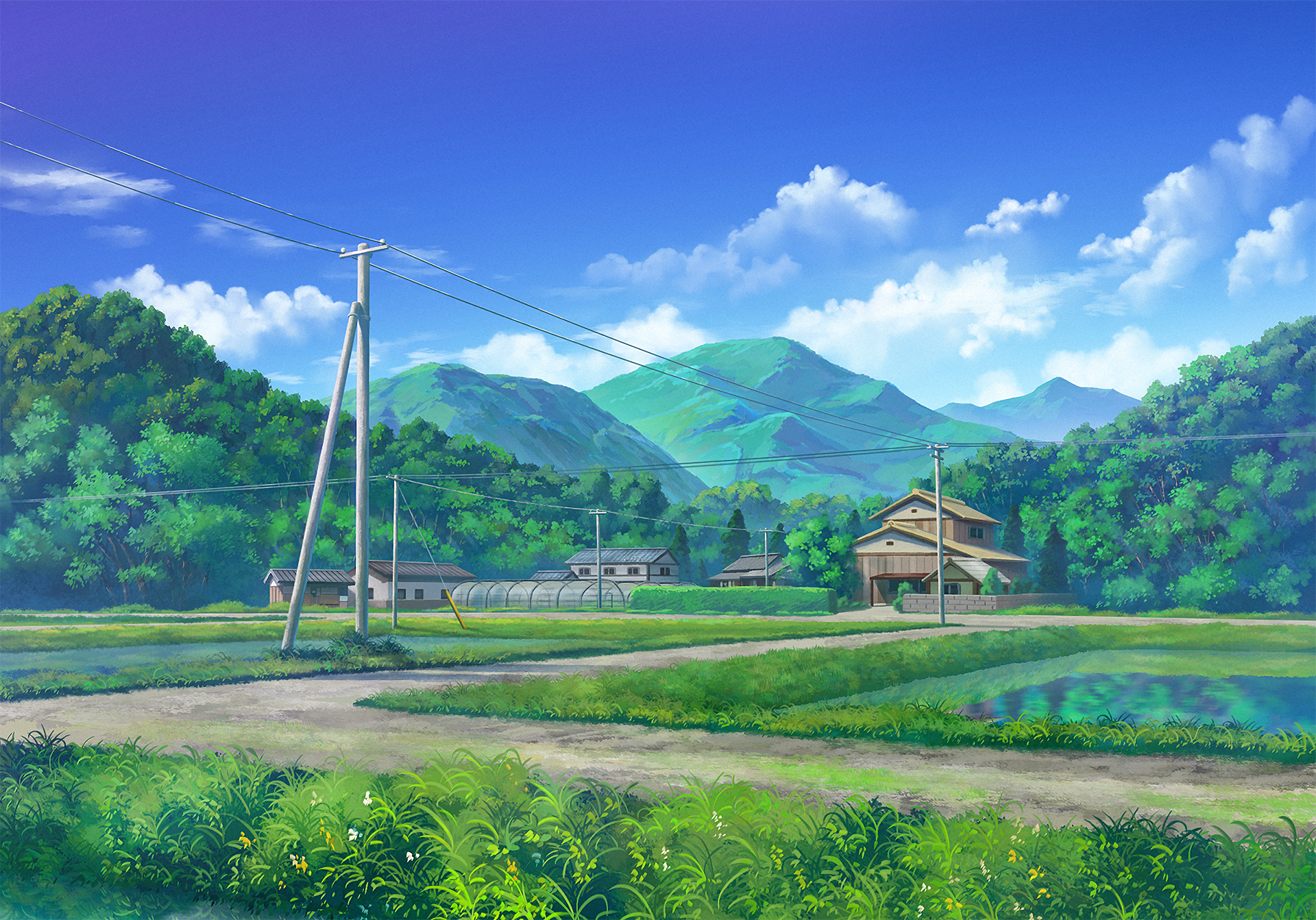 Serene Anime Countryside