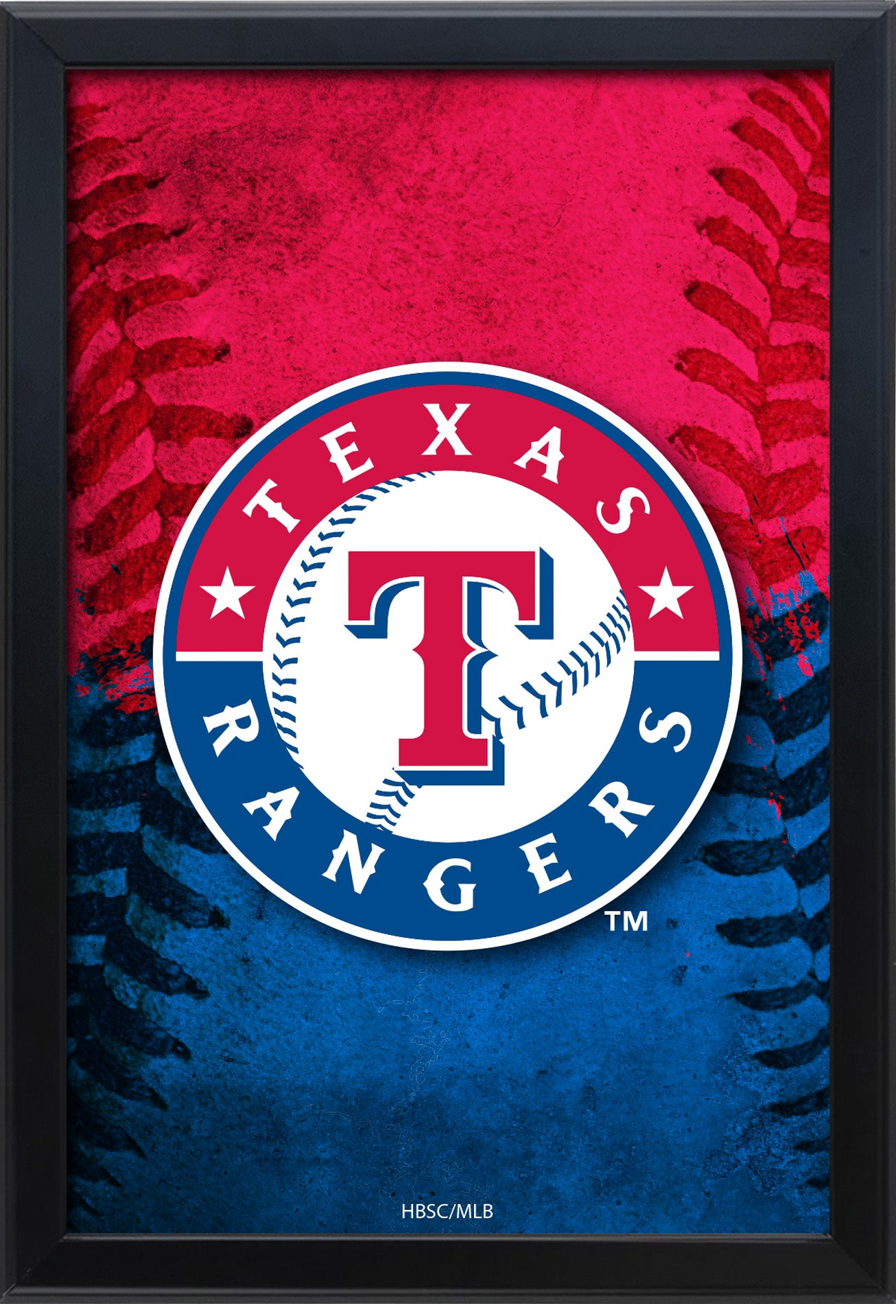 Texas Rangers Backlit LED Sign. MLB