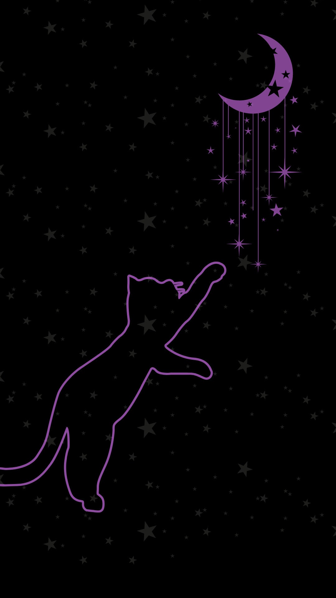 Celestial Cat Phone Wallpaper