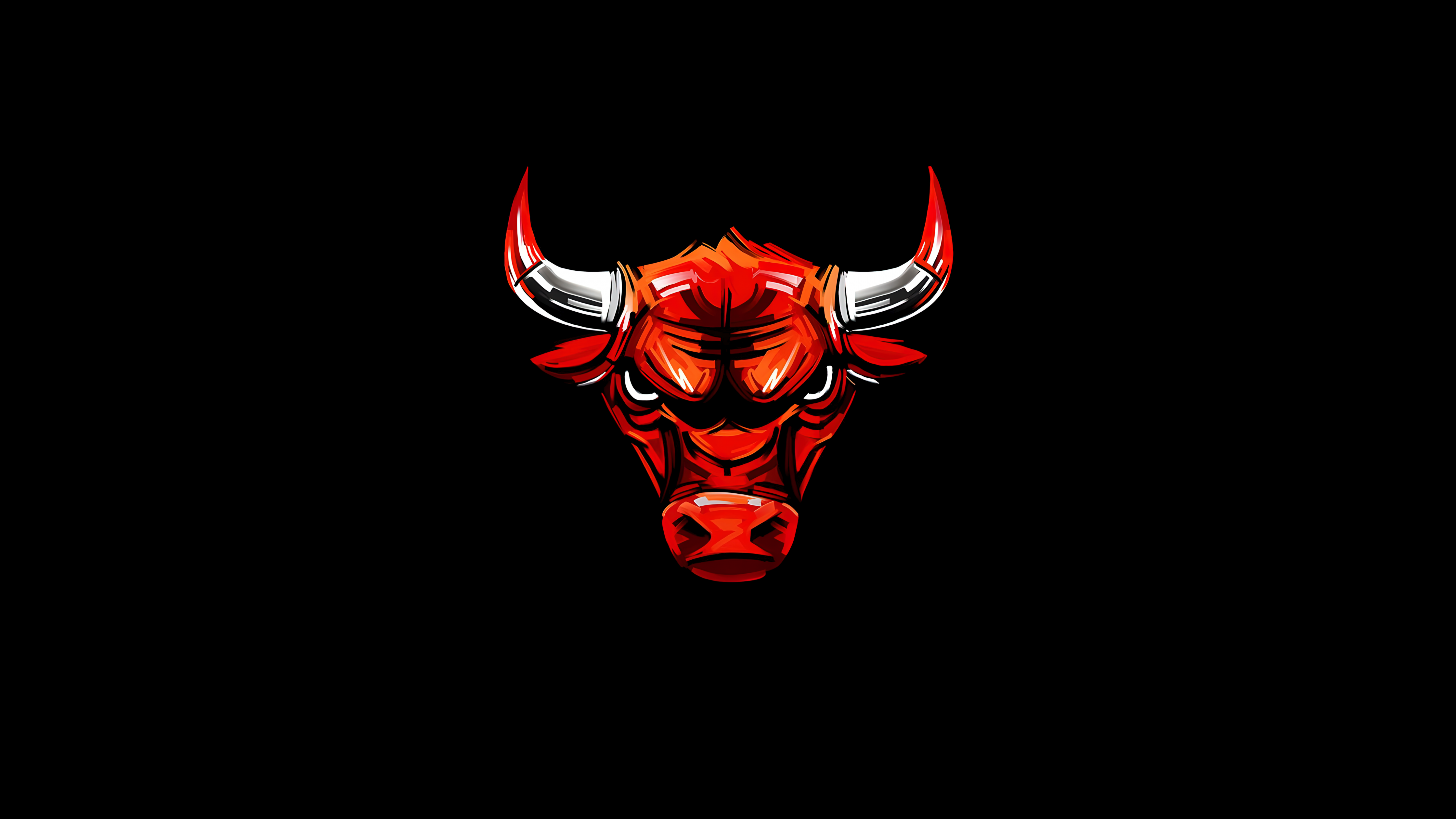 Chicago Bulls Wallpaper 4K, Logo