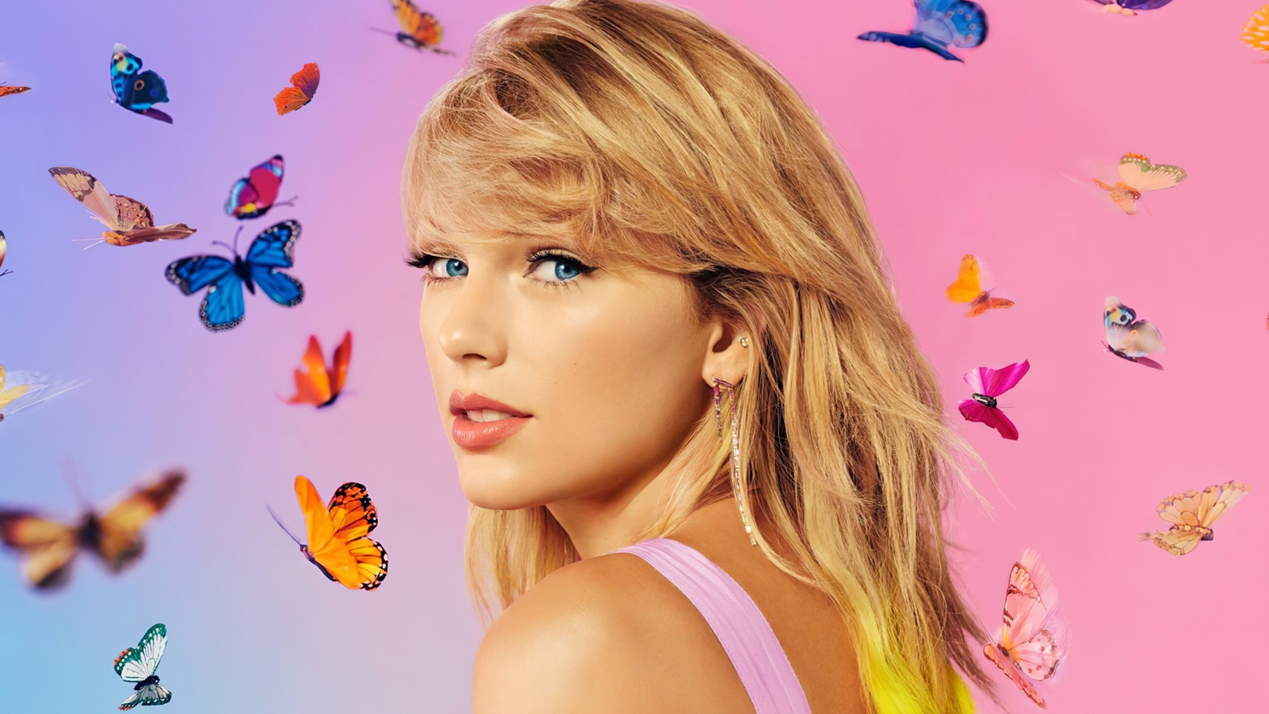 Taylor Swift Wallpaper 4K, Butterflies