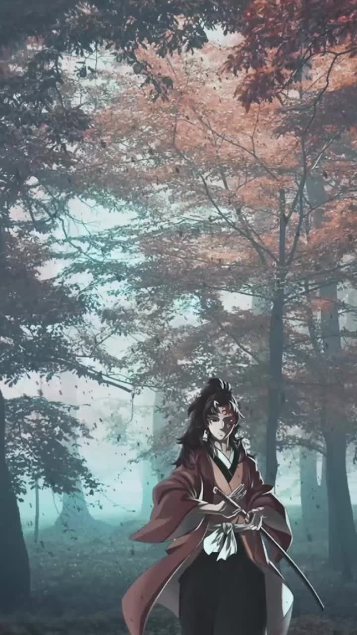 Yoriichi in Forest (Demon Slayer) Mobile Live Wallpaper