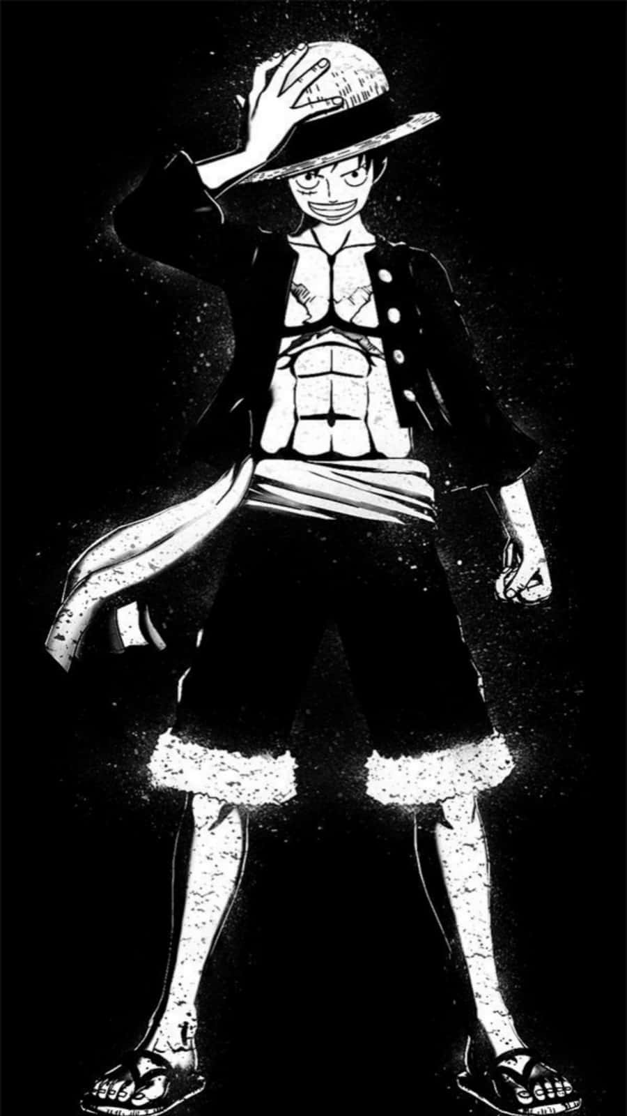 Download Grayscale One Piece Luffy