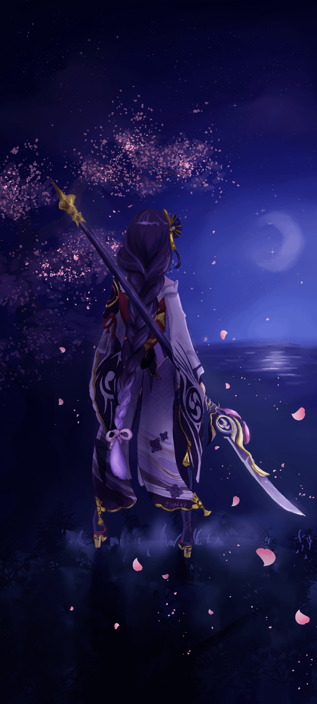 Redrew Raiden Shogun with her signature