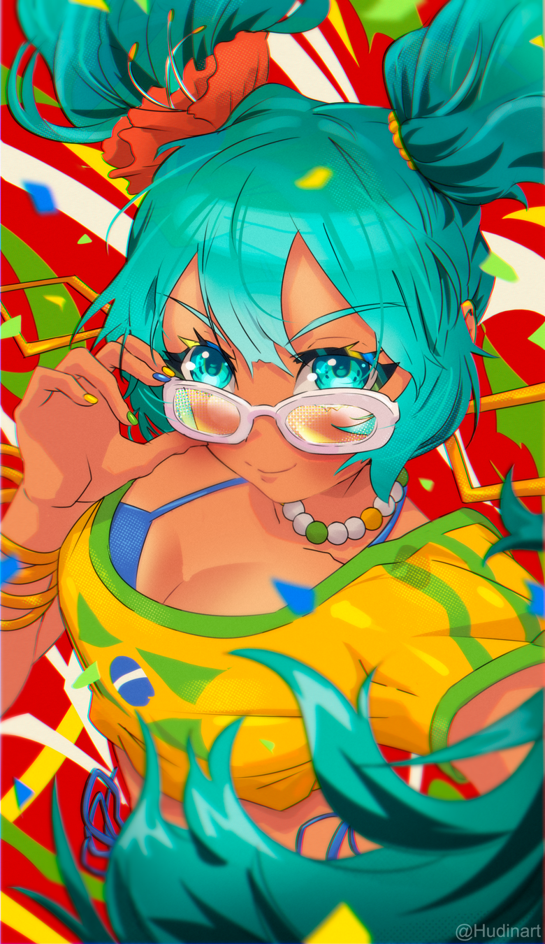 Brazilian Miku phone wallpaper