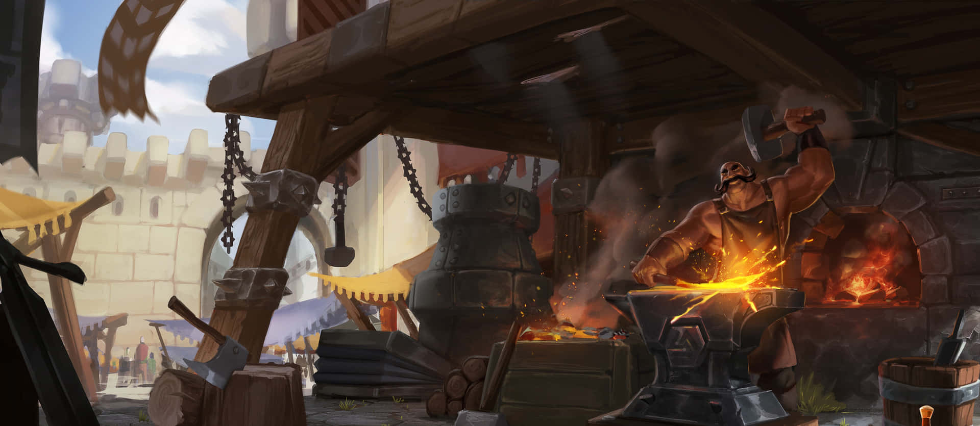 Download Master blacksmith hard at work