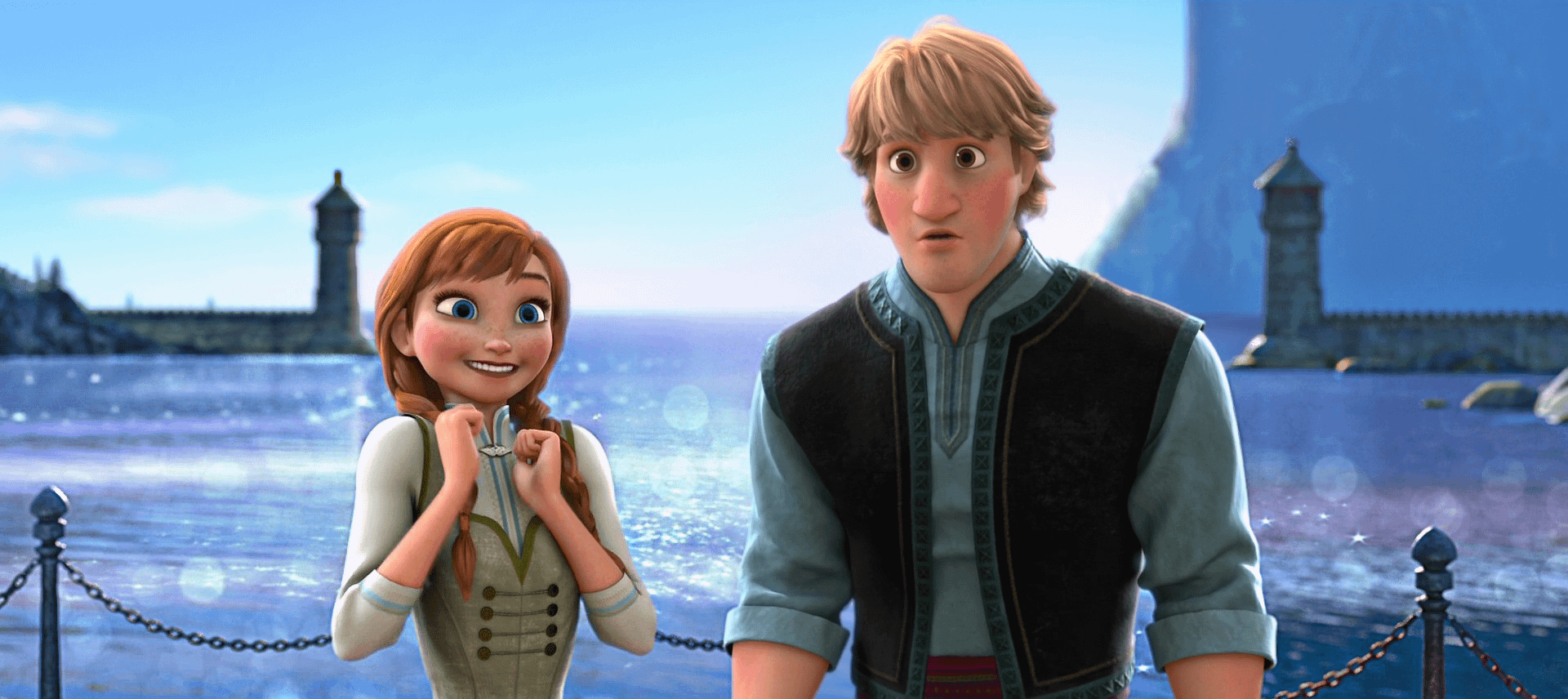 Excited Anna! .and Kristoff Wallpaper