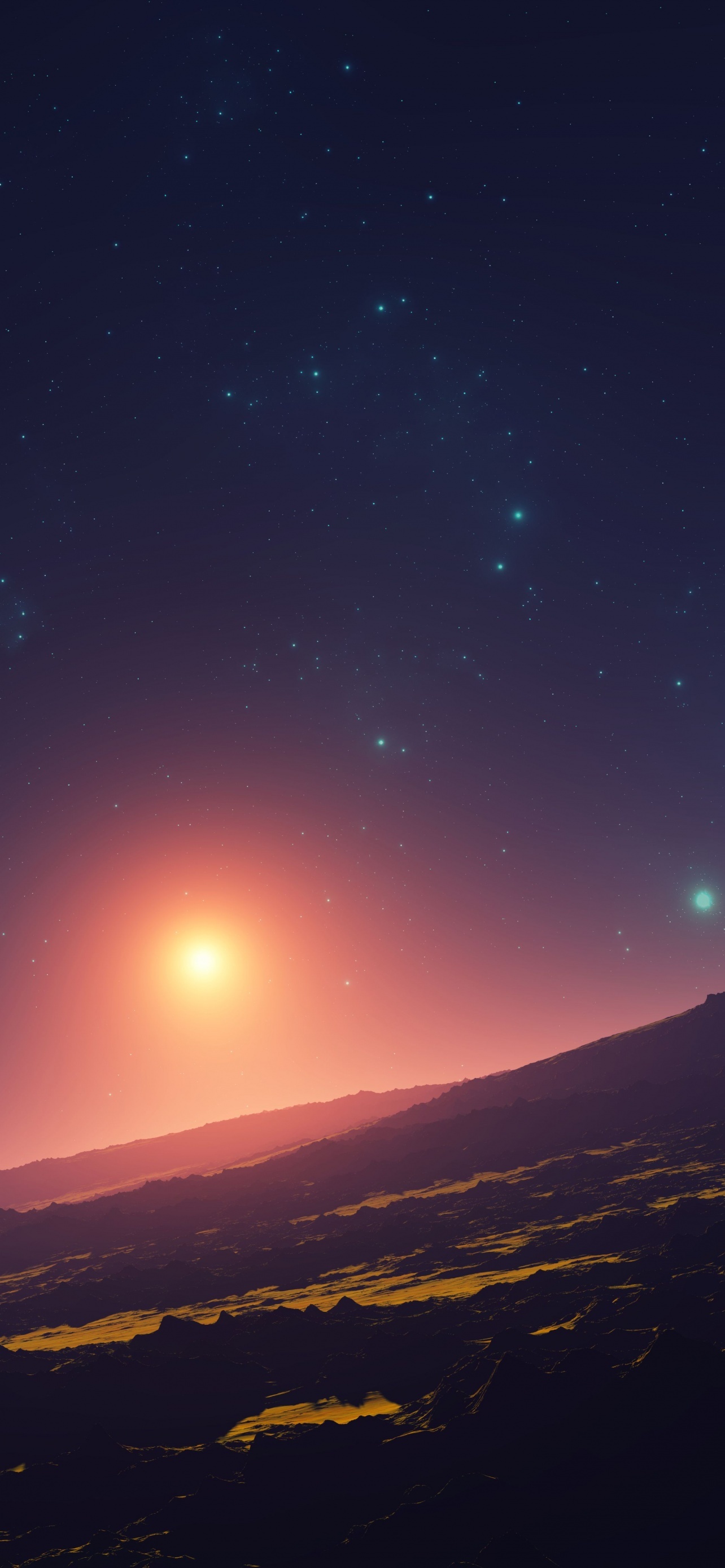 Free HD Sun Stars Wallpaper