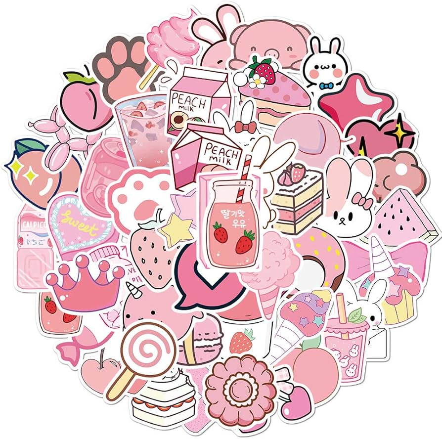 Cute Pink Preppy Stickers