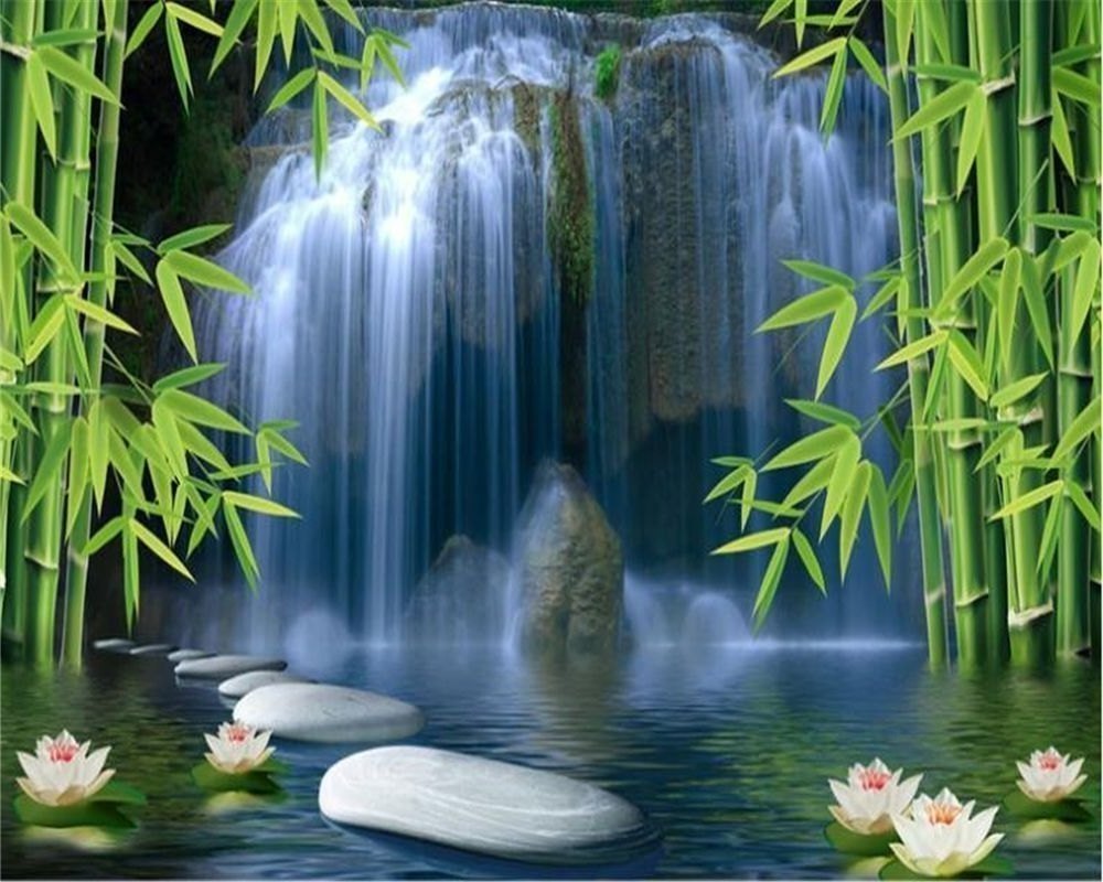 PVC Interior Bamboo Forest 3D Wallpaper