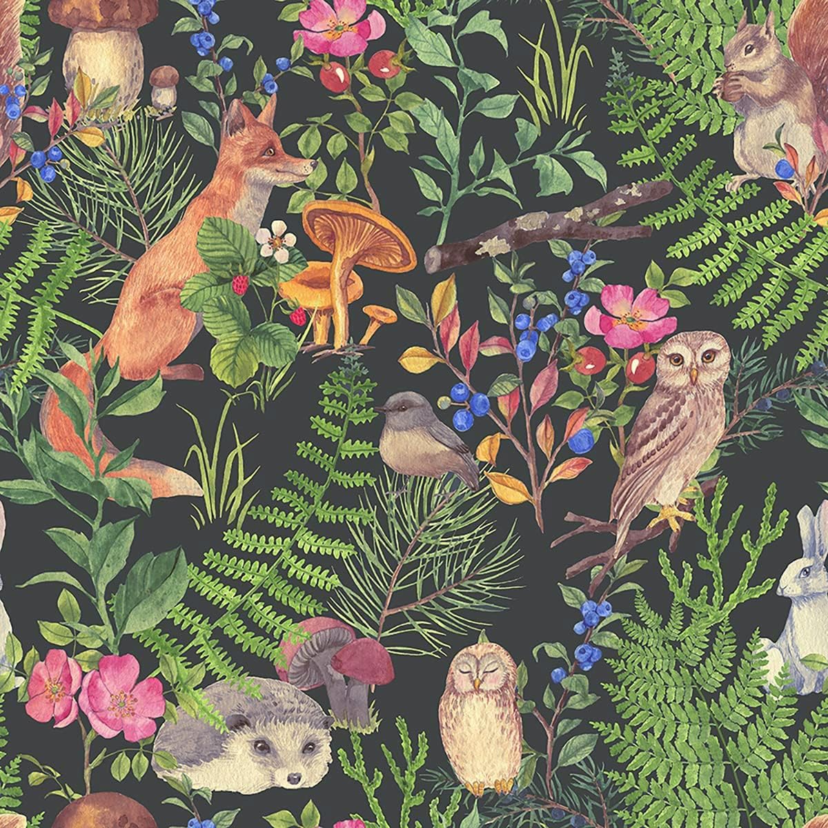 Cute Animals in Green Forest Peel