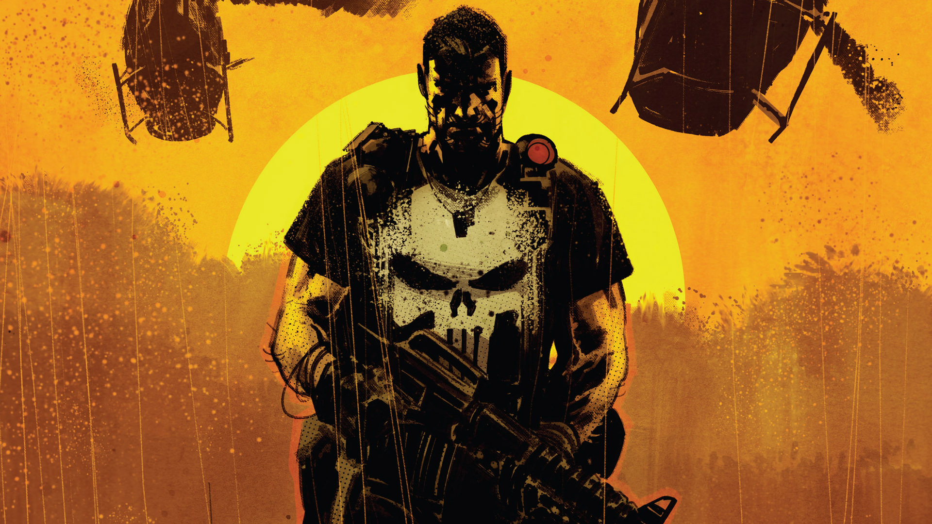 Download Sun Comic Punisher HD Wallpaper