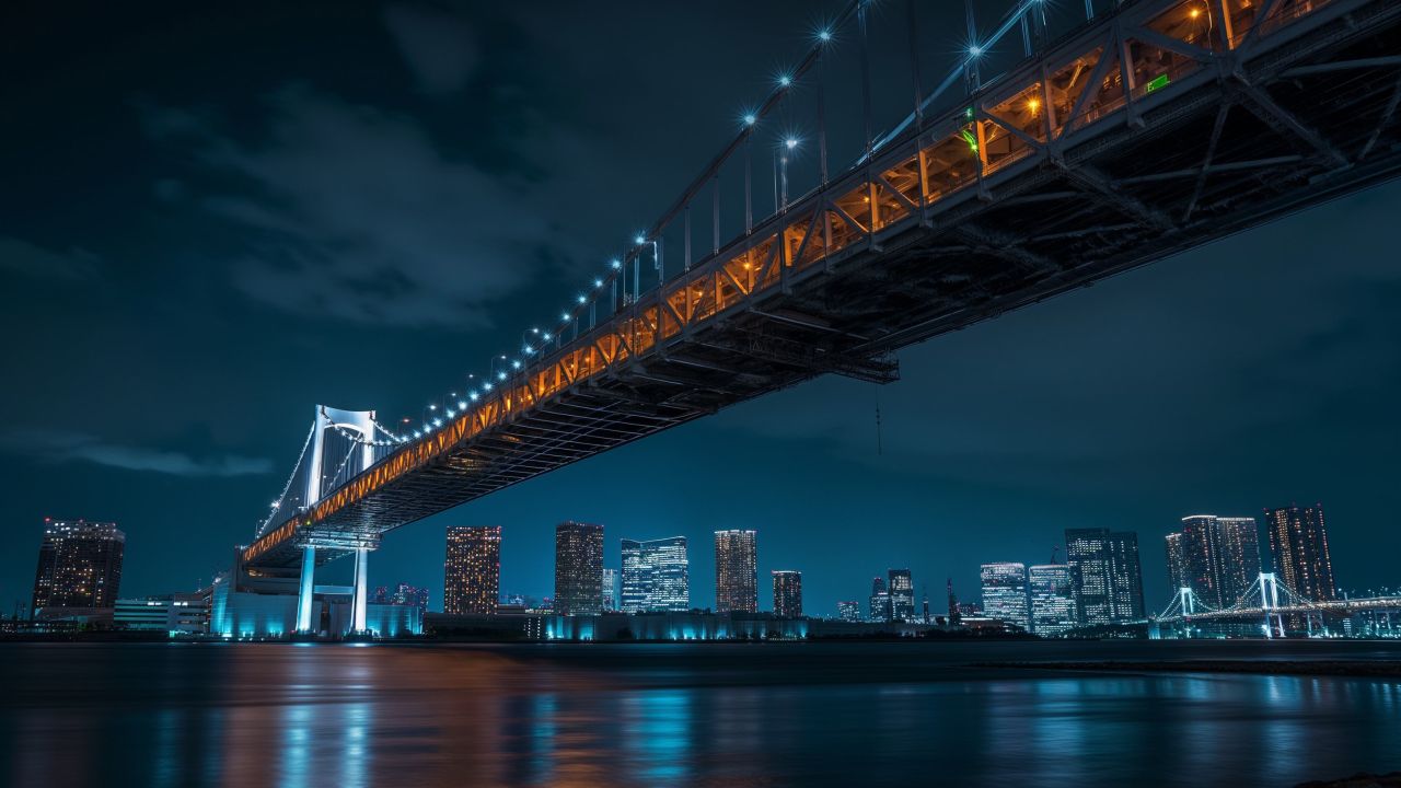 Tokyo Bay Wallpaper (Night, Travel)