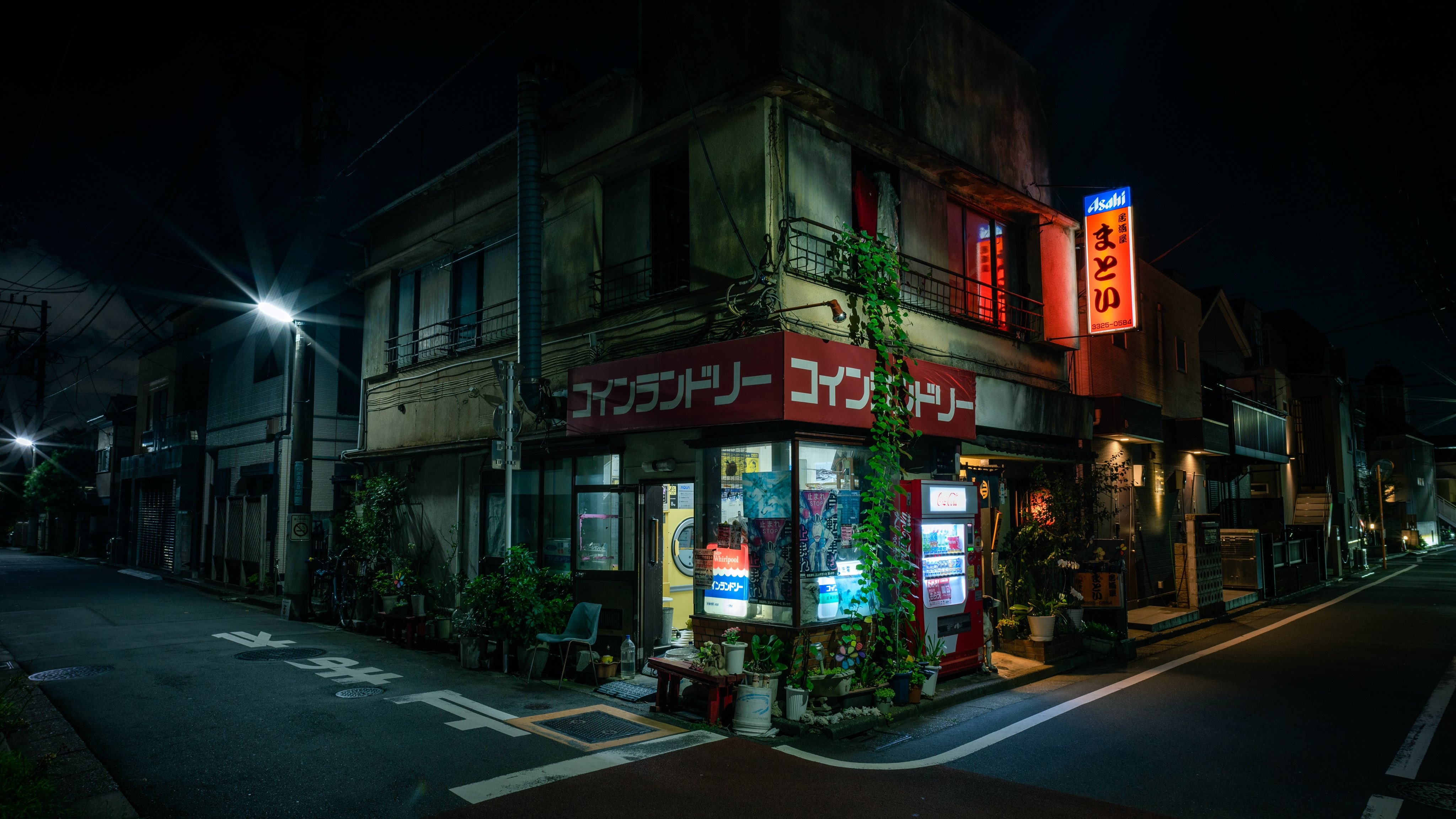 Wallpaper city, Japan, night, street
