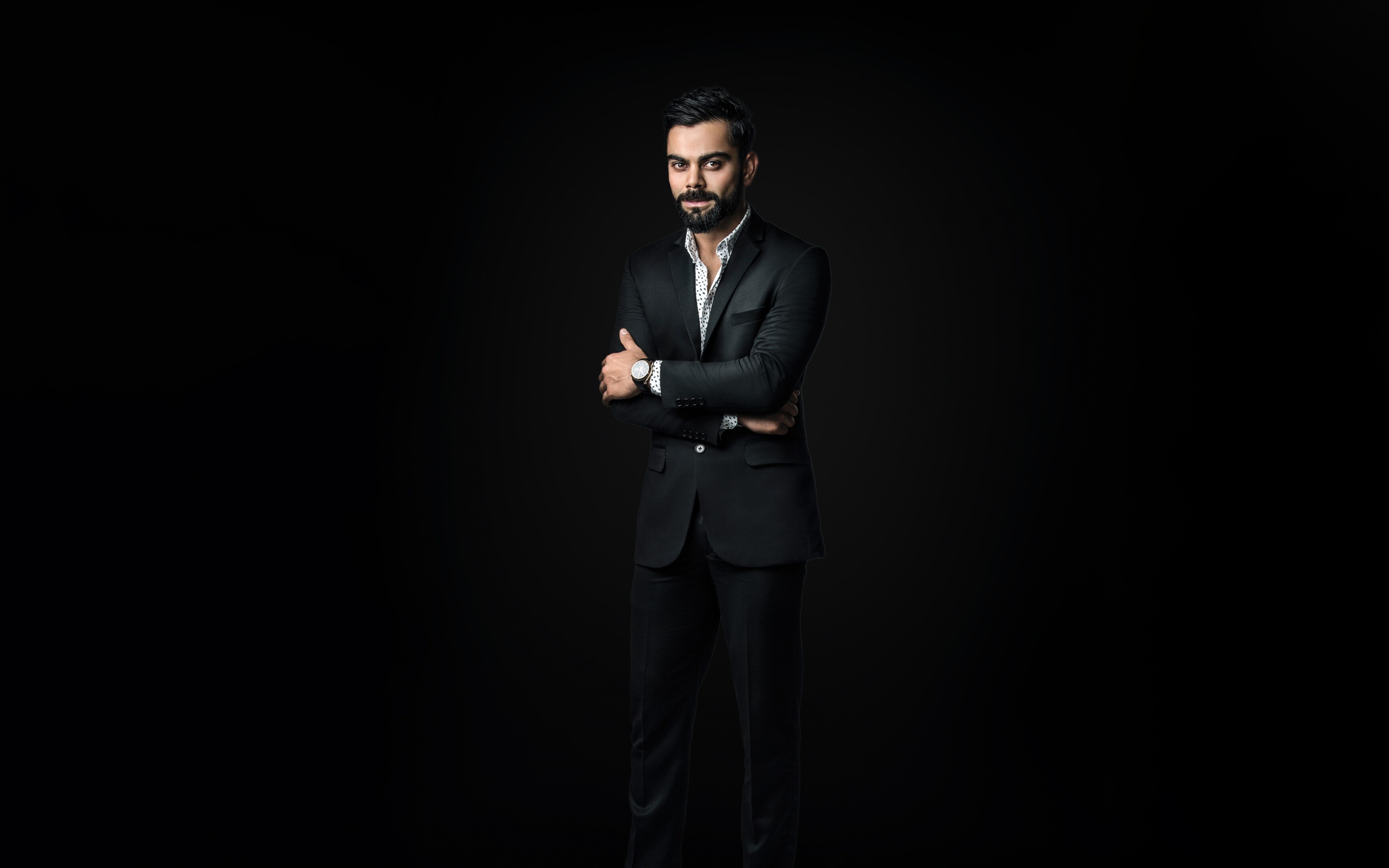 Virat Kohli Wallpaper 4K, Black background